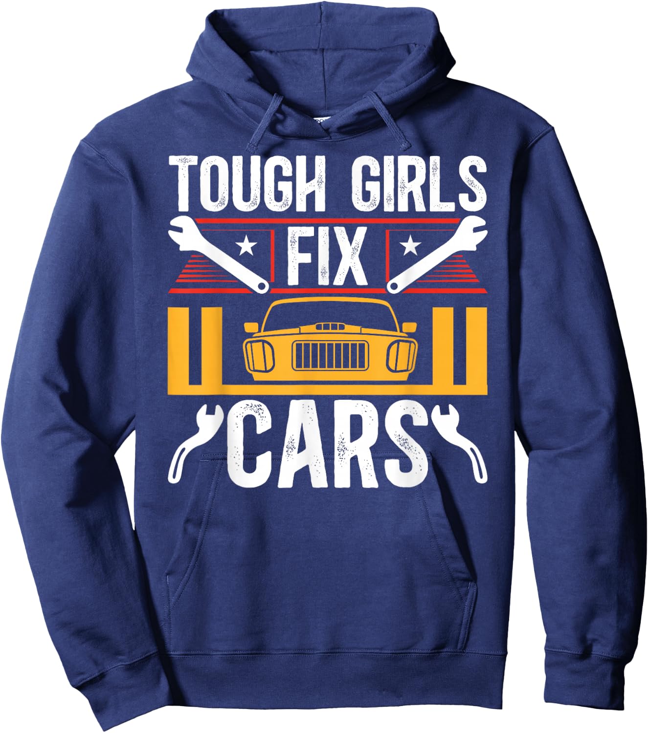 Tough Girls Fix Cars Female Mechanic Women Mechanics Girl Hoodie - Hoodie | Navy