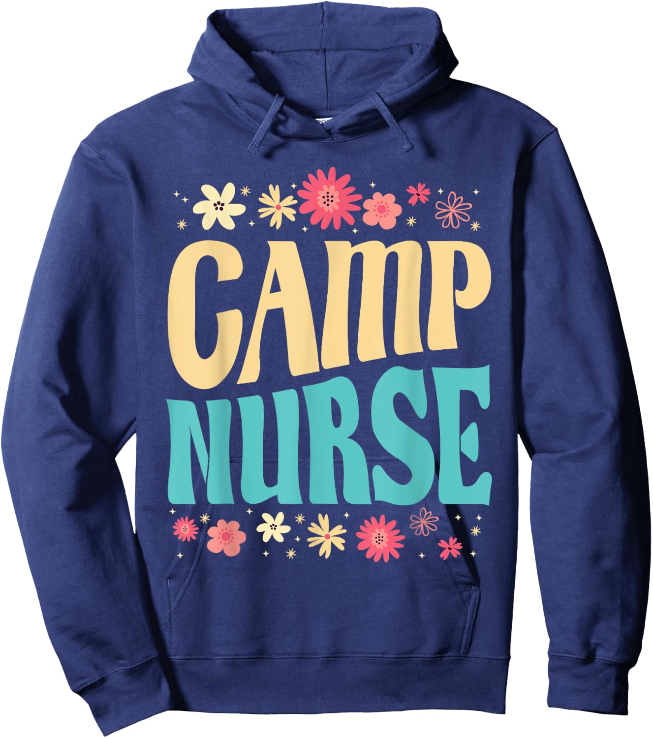 Camp Nurse Floral Outfit Summer Camping Registered Nurses Women Hoodie - Hoodie | Navy