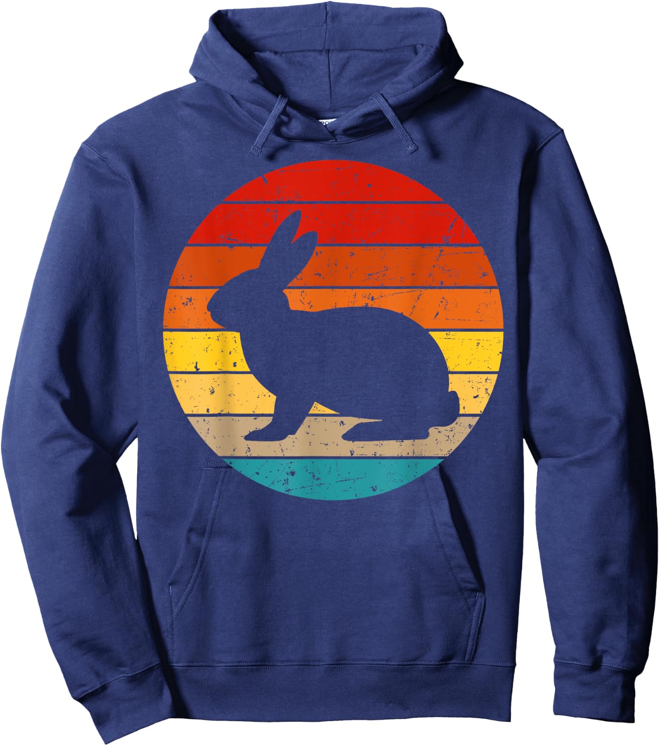 Funny Vintage Rabbit Designs For Kids Men Women Hare Pet Hoodie - Hoodie | Navy