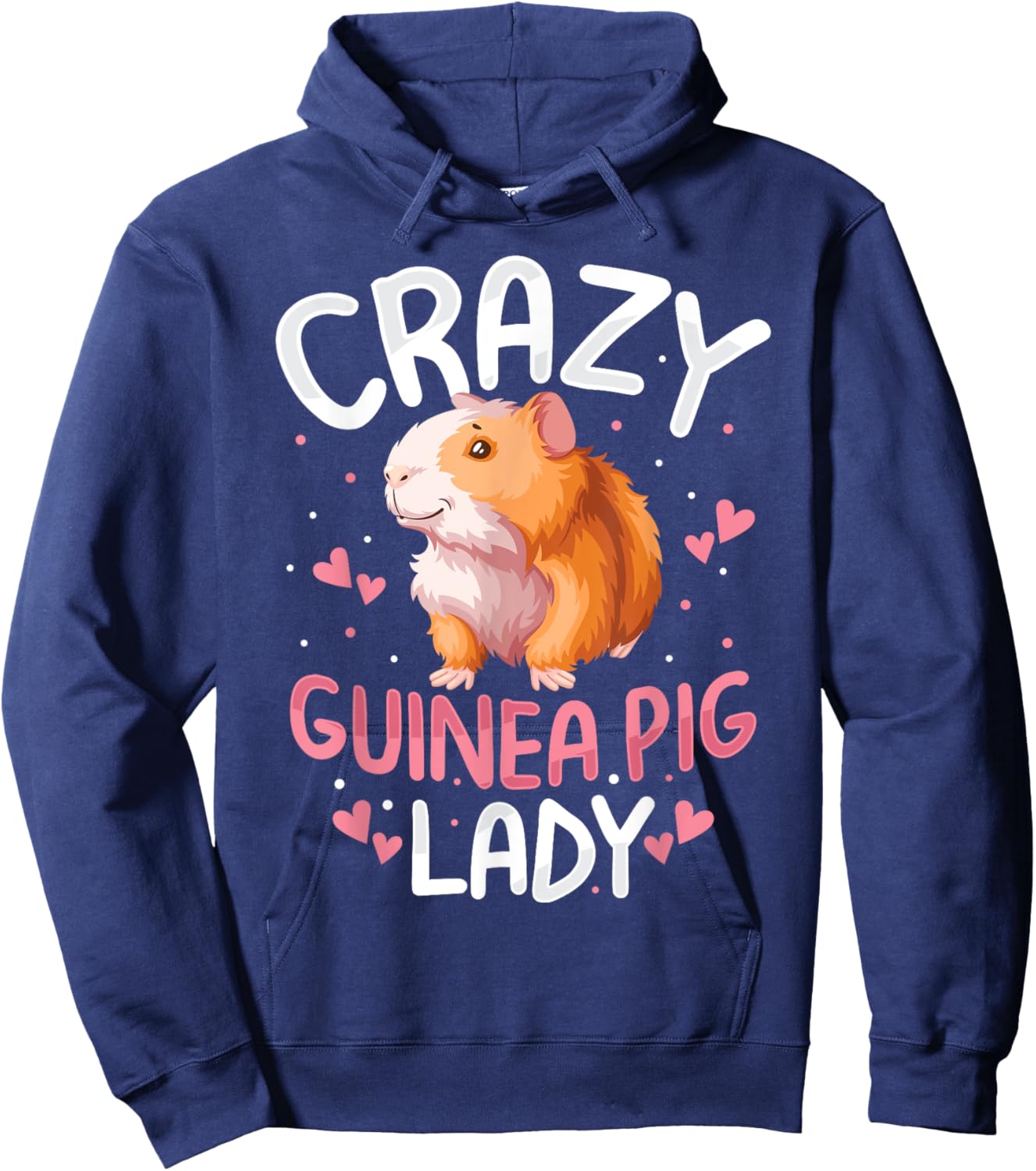 Crazy Guinea Pig Lady Women Girl Kid Funny Guinea Pig Lover Hoodie - Hoodie | Navy
