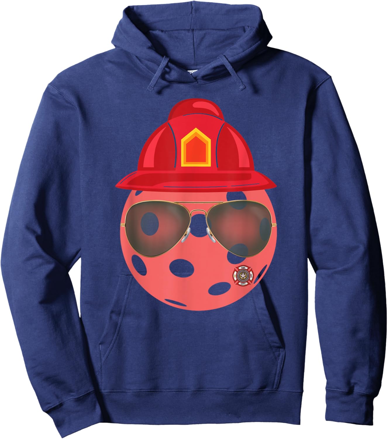 Funny Firefighter Fireman Pickleball Lover Player Coach Hoodie - Hoodie | Navy