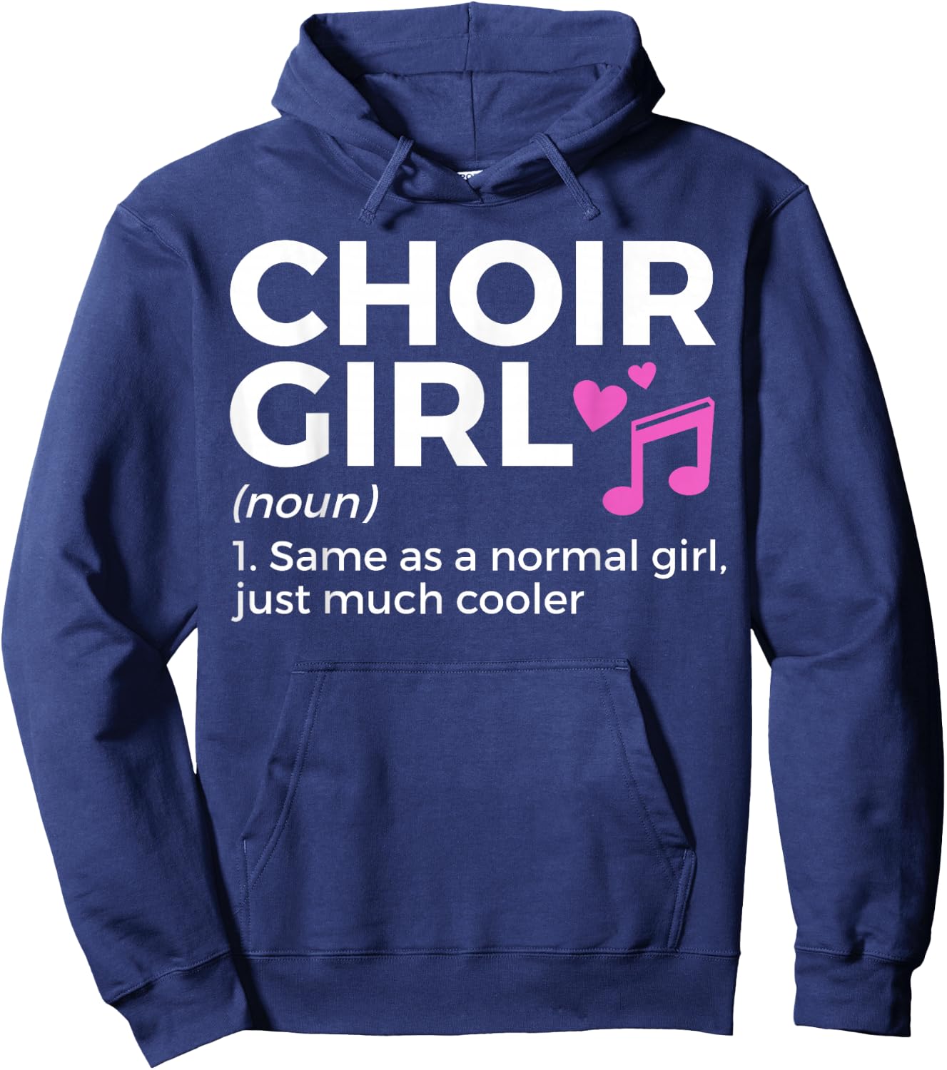 Choir Girl Definition Singing Hoodie - Hoodie | Navy