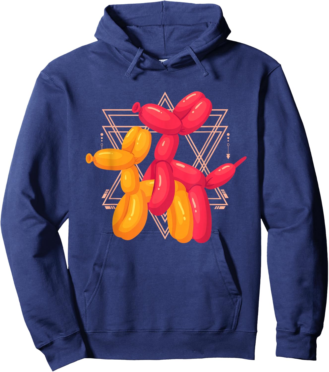 Funny Balloon Dog Sculpture Pair | Adult Humor Hoodie - Hoodie | Navy