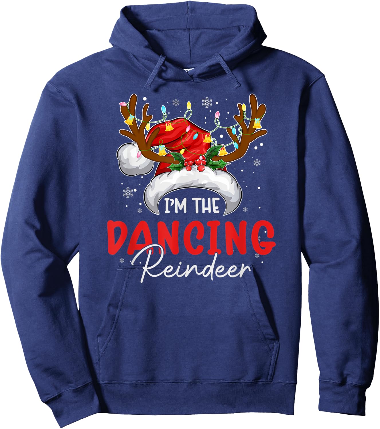 mb I'm The Dancing Reindeer Christmas Funny Family Pajamas Hoodie - Hoodie | Navy