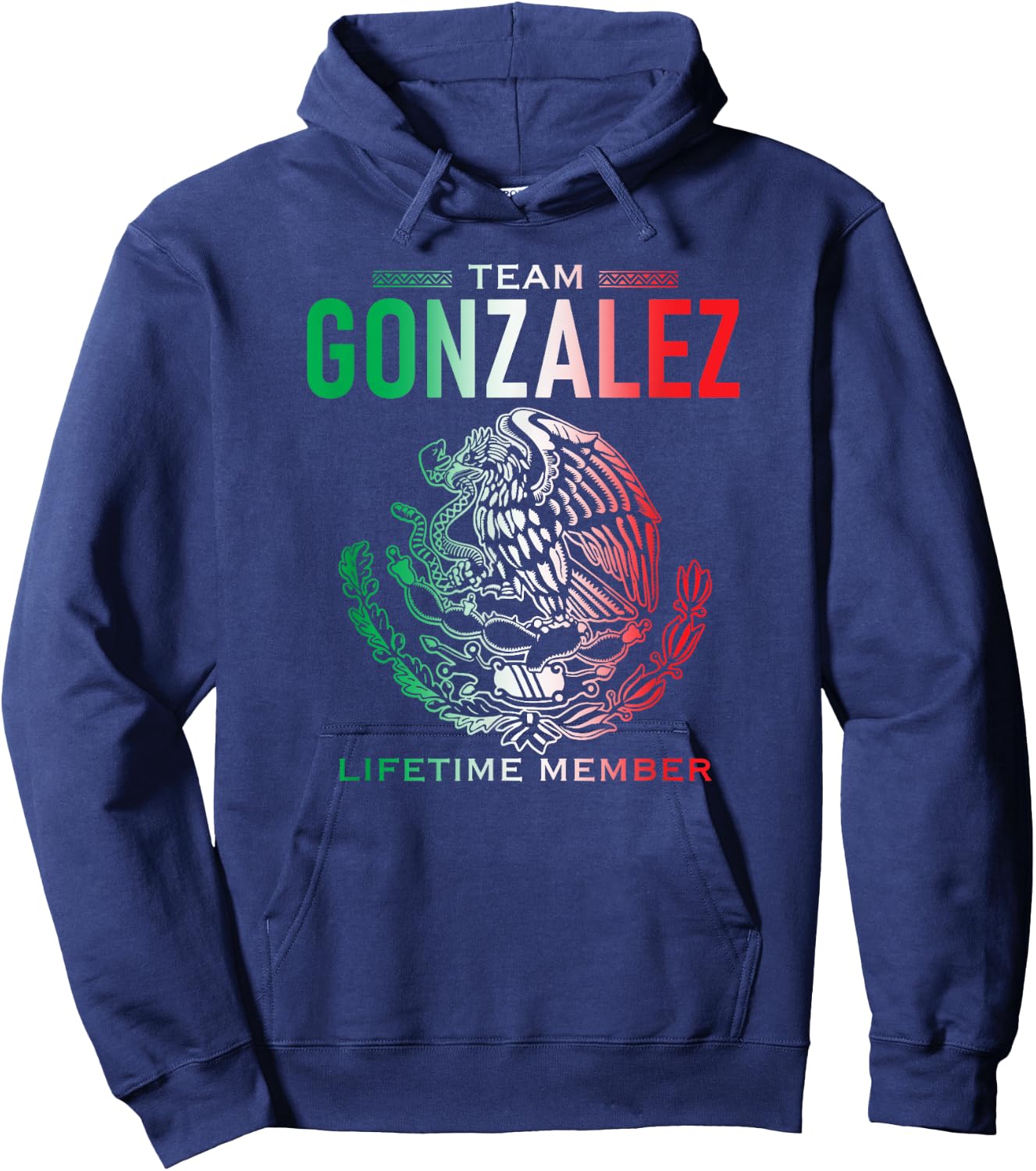 Team Gonzalez Lifetime Member Family Reunion Hoodie - Hoodie | Navy