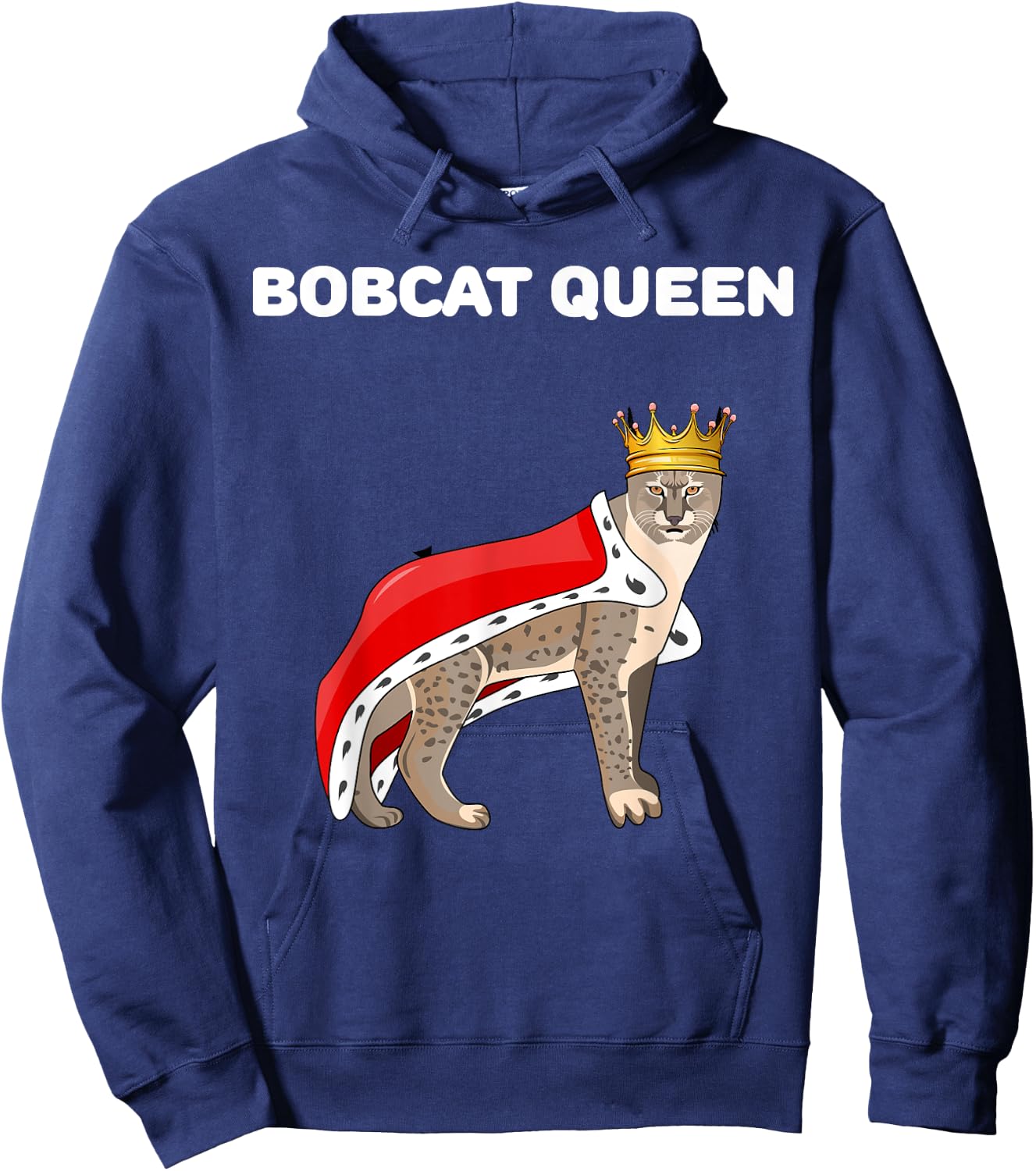 Bobcat Queen | Bobcat | Girls Bobcat Hoodie - Hoodie | Navy