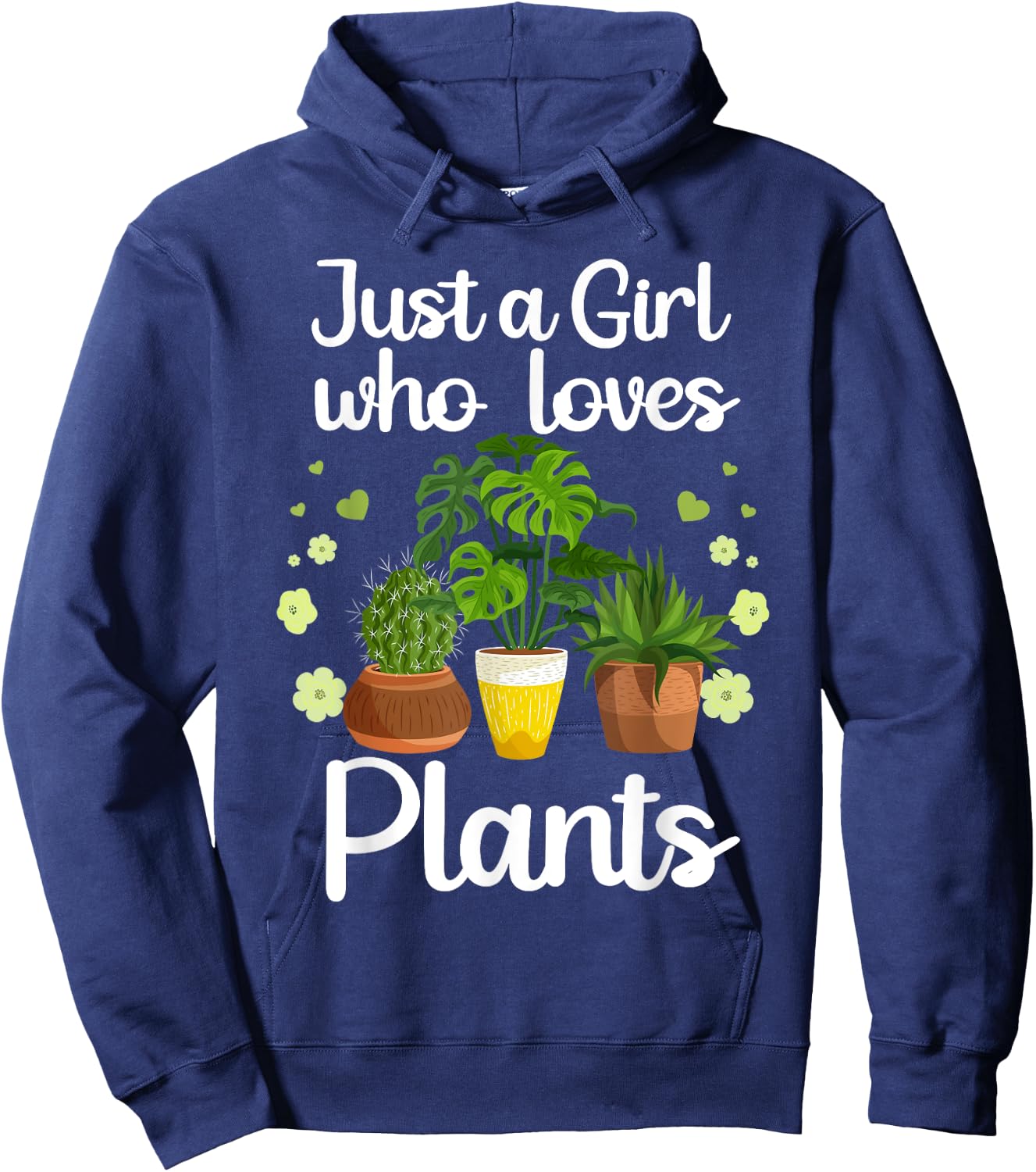 Funny Plant Design Girls Gardener Plant Lovers Hoodie - Hoodie | Navy
