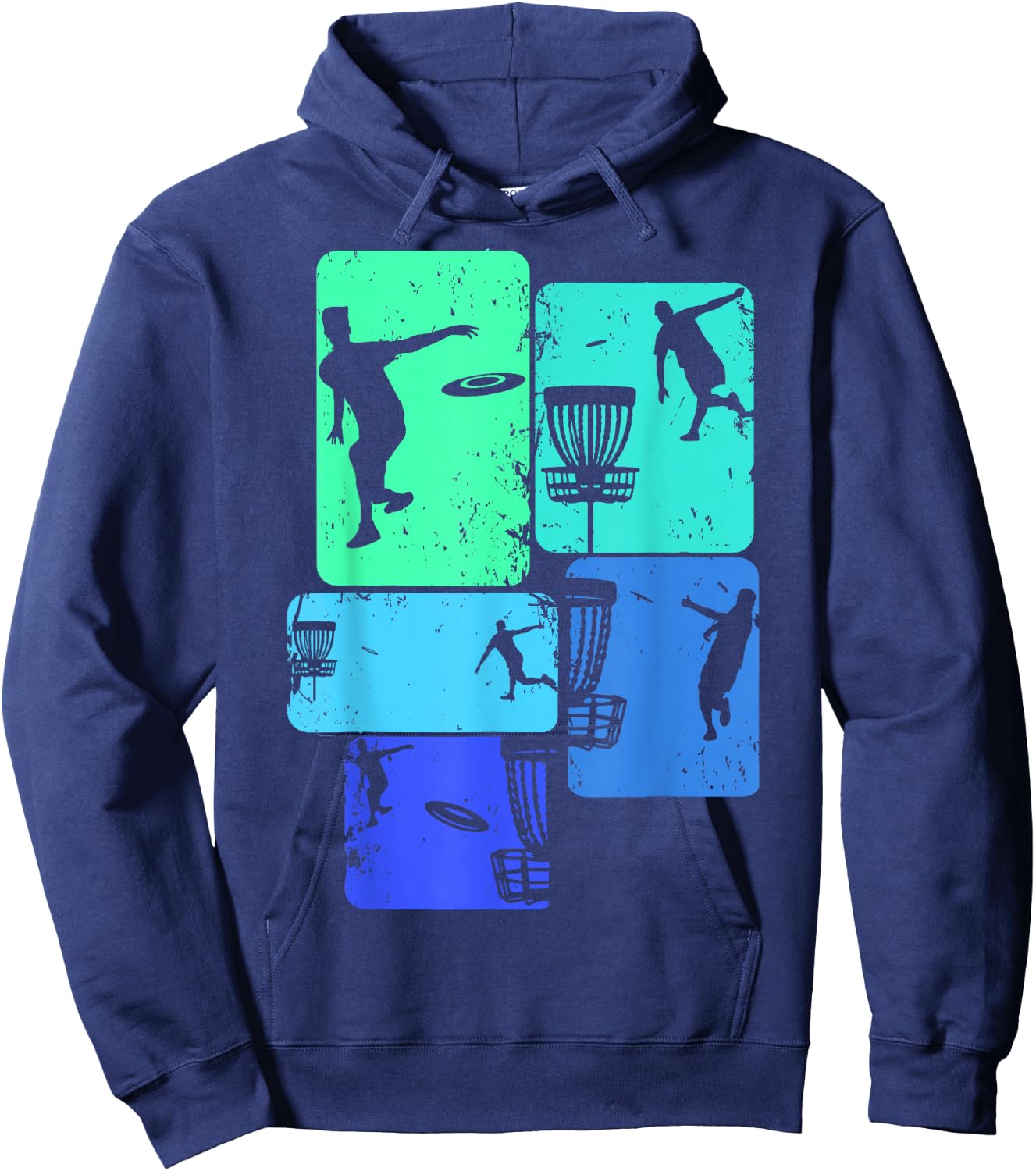 Cool Disc Golf Designs & Gift Ideas Men Boys Kids Disc Golf Black Small Hoodie - Hoodie | Navy