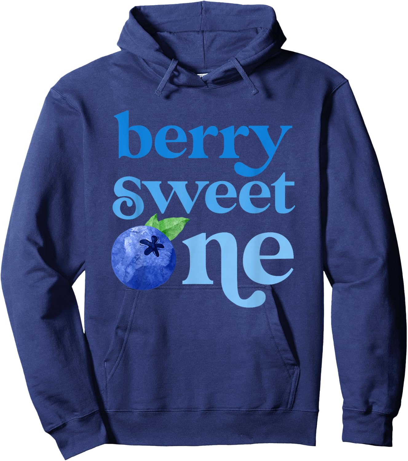 First Birthday Berry Sweet One Blueberry 1st Bday Family Hoodie - Hoodie | Navy