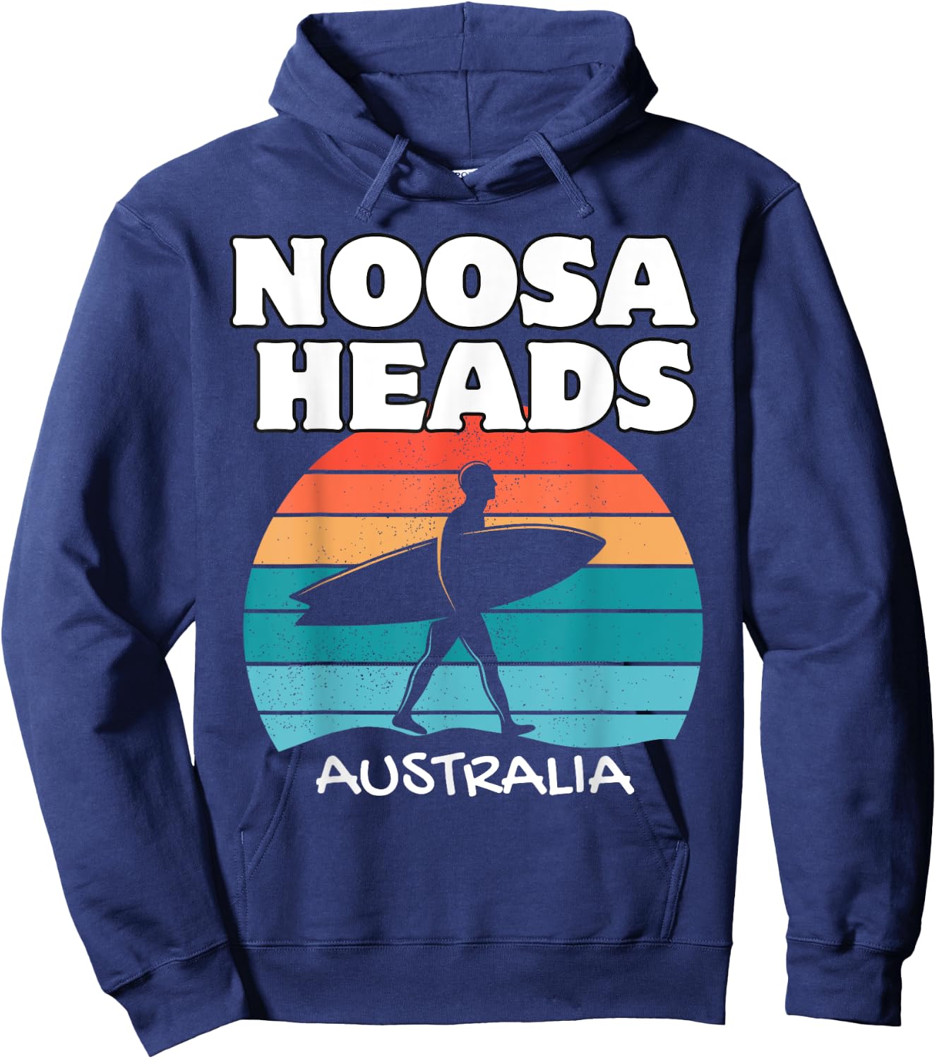 NOOSA HEADS AUSTRALIA Surf Retro Sunset Surfing Hoodie - Hoodie | Navy