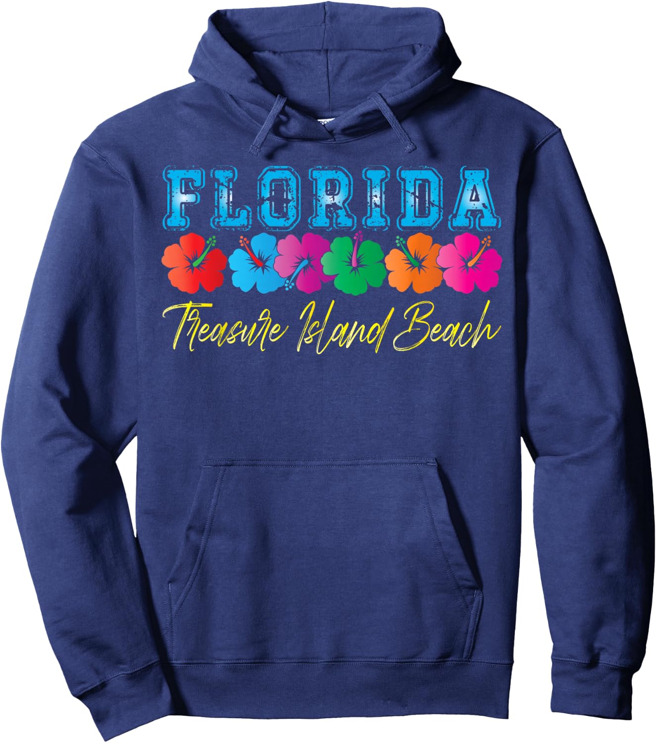 Florida Treasure Island Beach Family Vacation Souvenir Hoodie - Hoodie | Navy