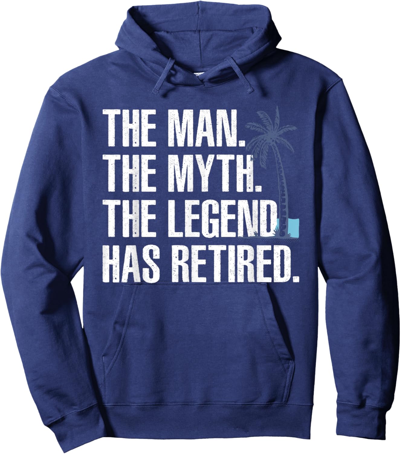 Cool Retirement Grandpa Dad Retired Man Myth Legend Hoodie - Hoodie | Navy