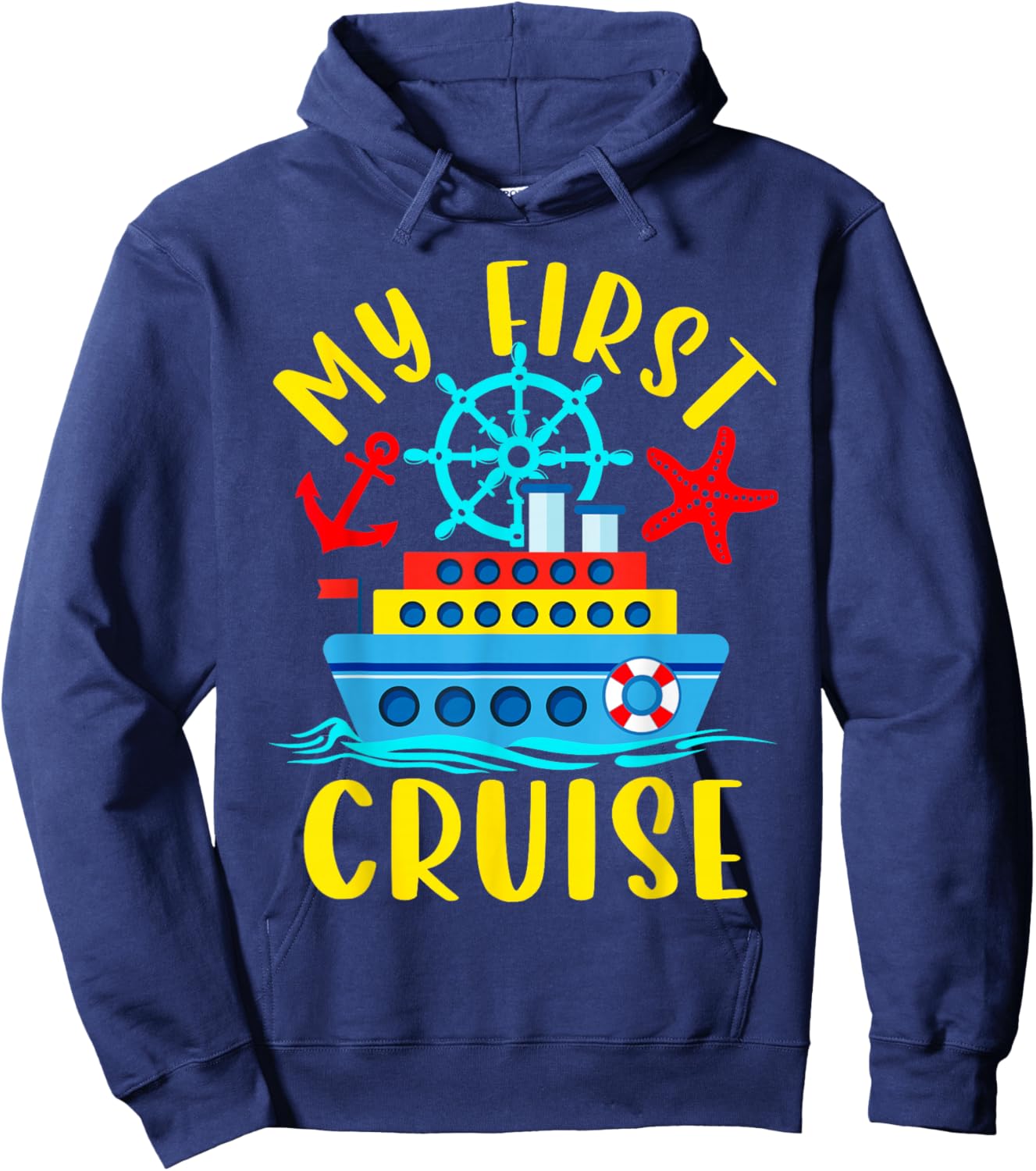 My First Cruise Shirt Kids Cruise Cute Cruise Ship Hoodie - Hoodie | Navy
