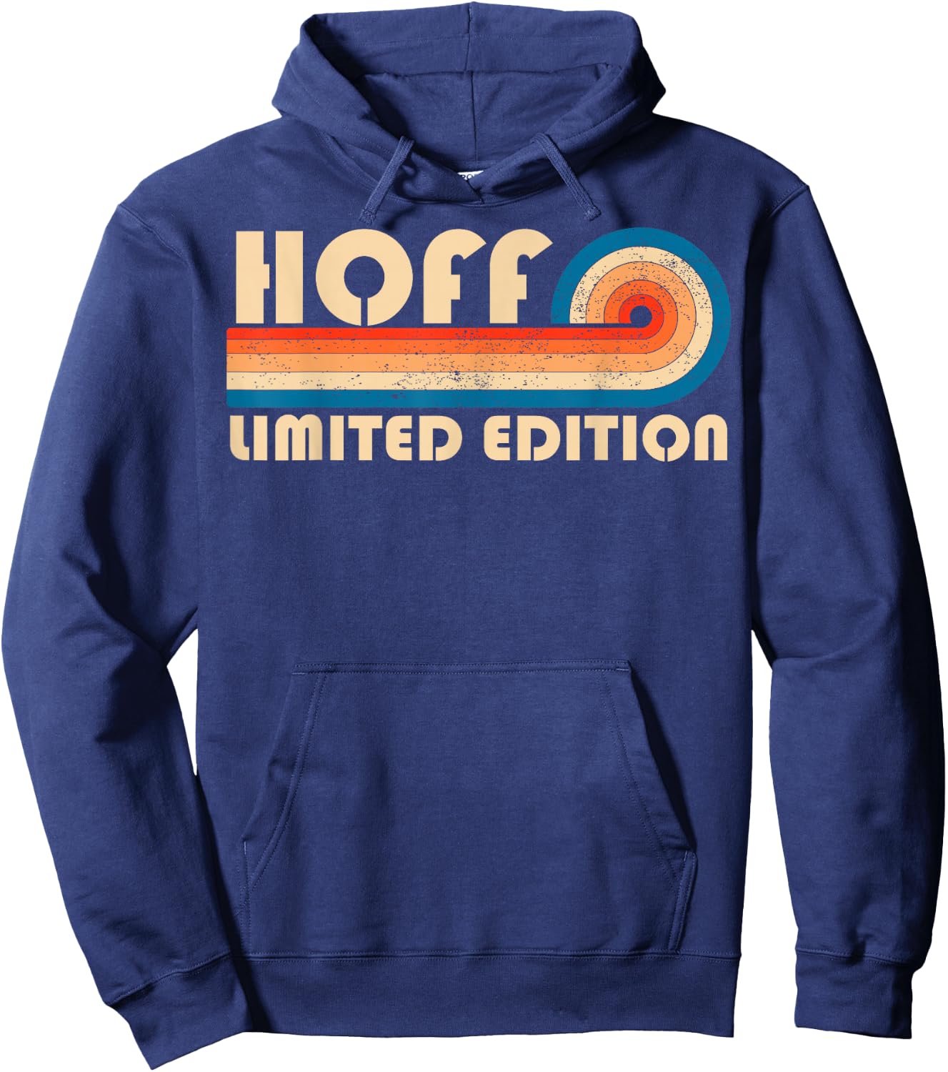 HOFF Surname Retro Vintage 80s 90s Birthday Reunion Hoodie - Hoodie | Navy