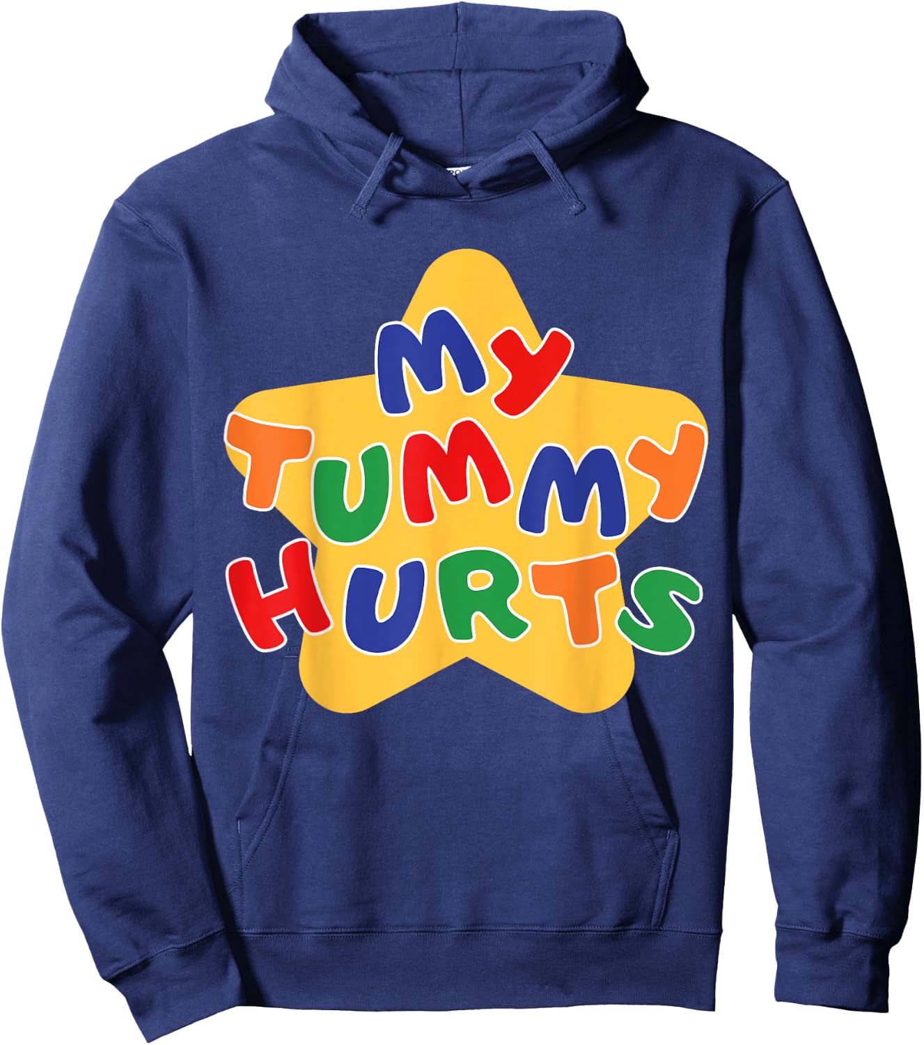 Funny My Tummy Hurts Star Women Kid Hoodie - Hoodie | Navy
