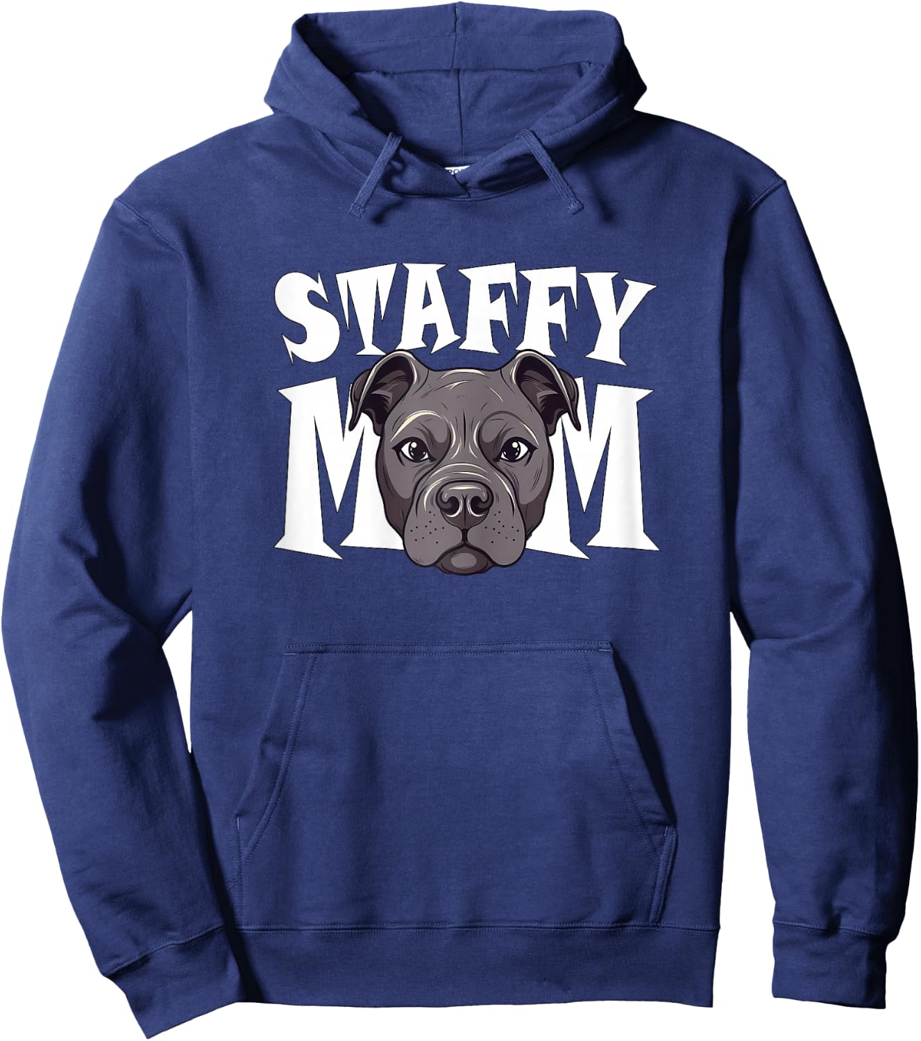 Staffy Mom Cute Staffordshire Bull Terrier Dog Mother Hoodie - Hoodie | Navy