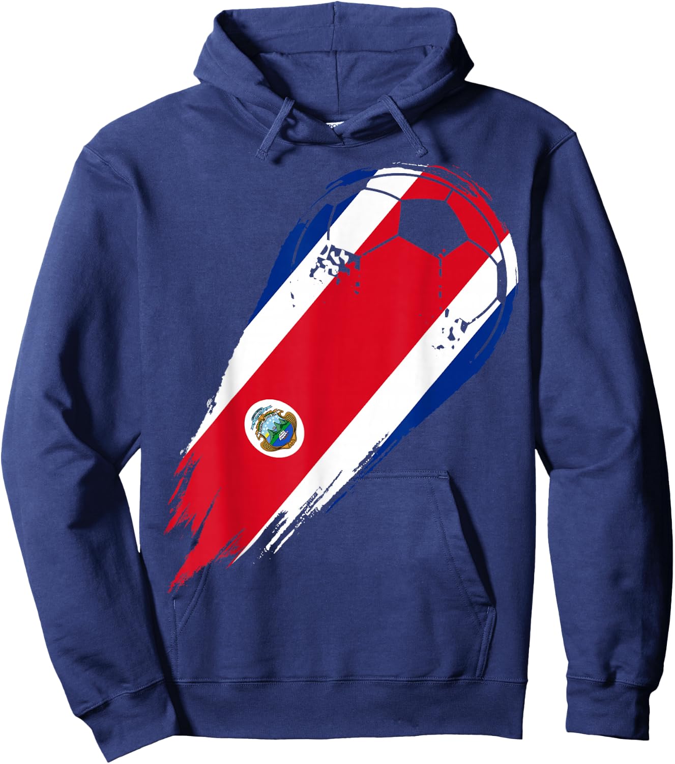 Soccer Country Flag of Costa Rica Hoodie - Hoodie | Navy