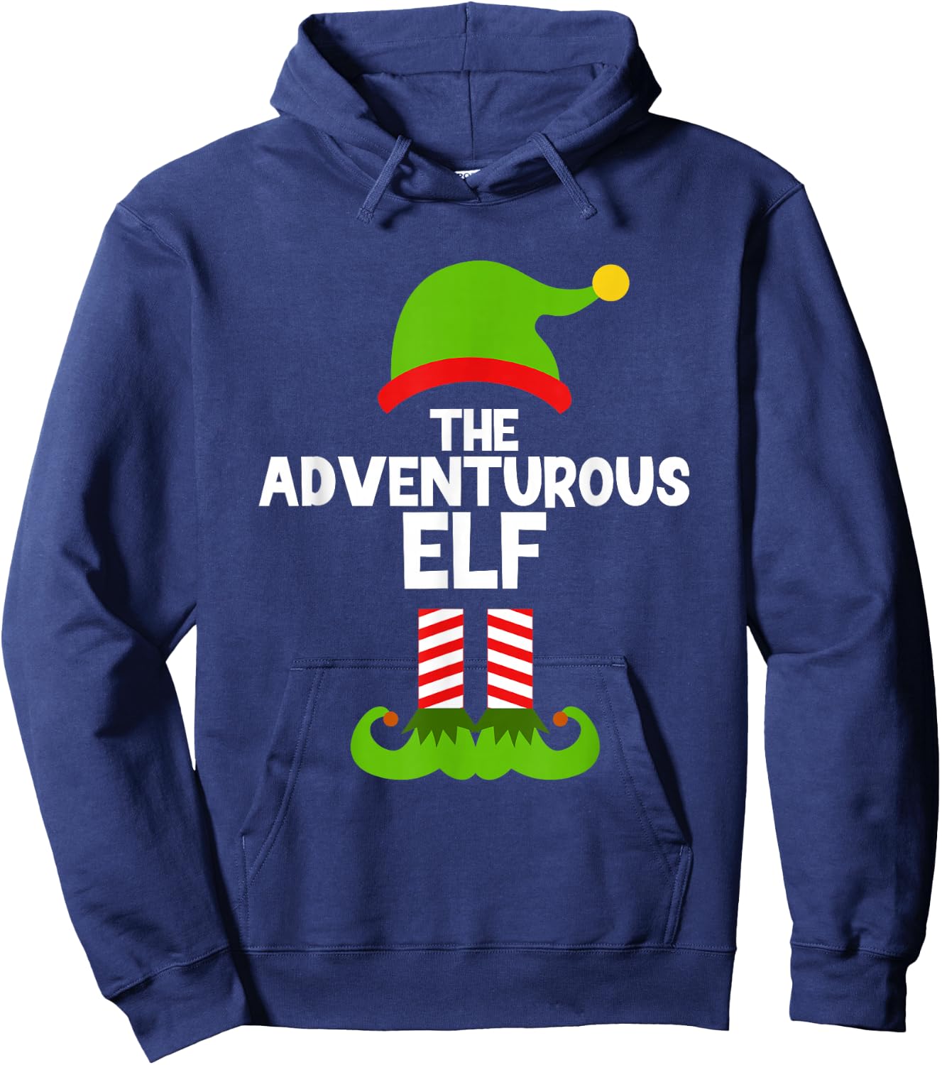 Funny The Adventurous Elf Christmas Family Pajama Adventure Hoodie - Hoodie | Navy