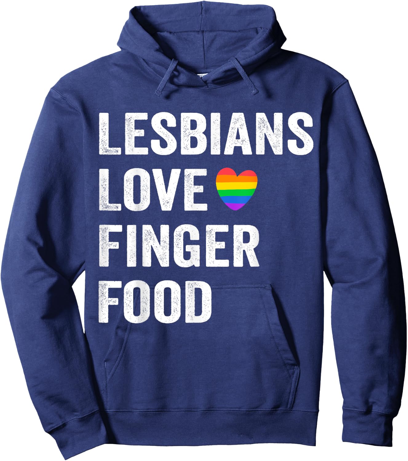 Lesbians Love Finger Food funny Lesbian Hoodie - Hoodie | Navy