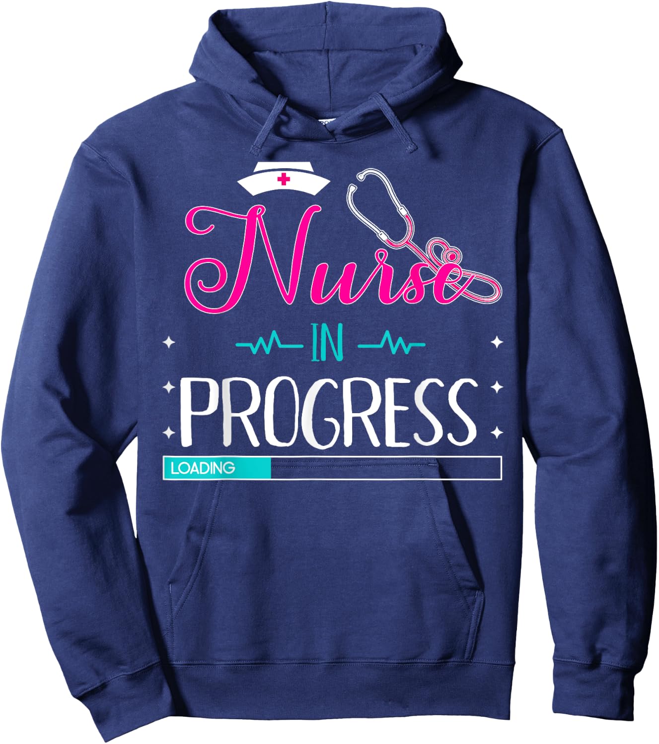 Nurse In Progress Loading Training Nursing Student Hoodie - Hoodie | Navy
