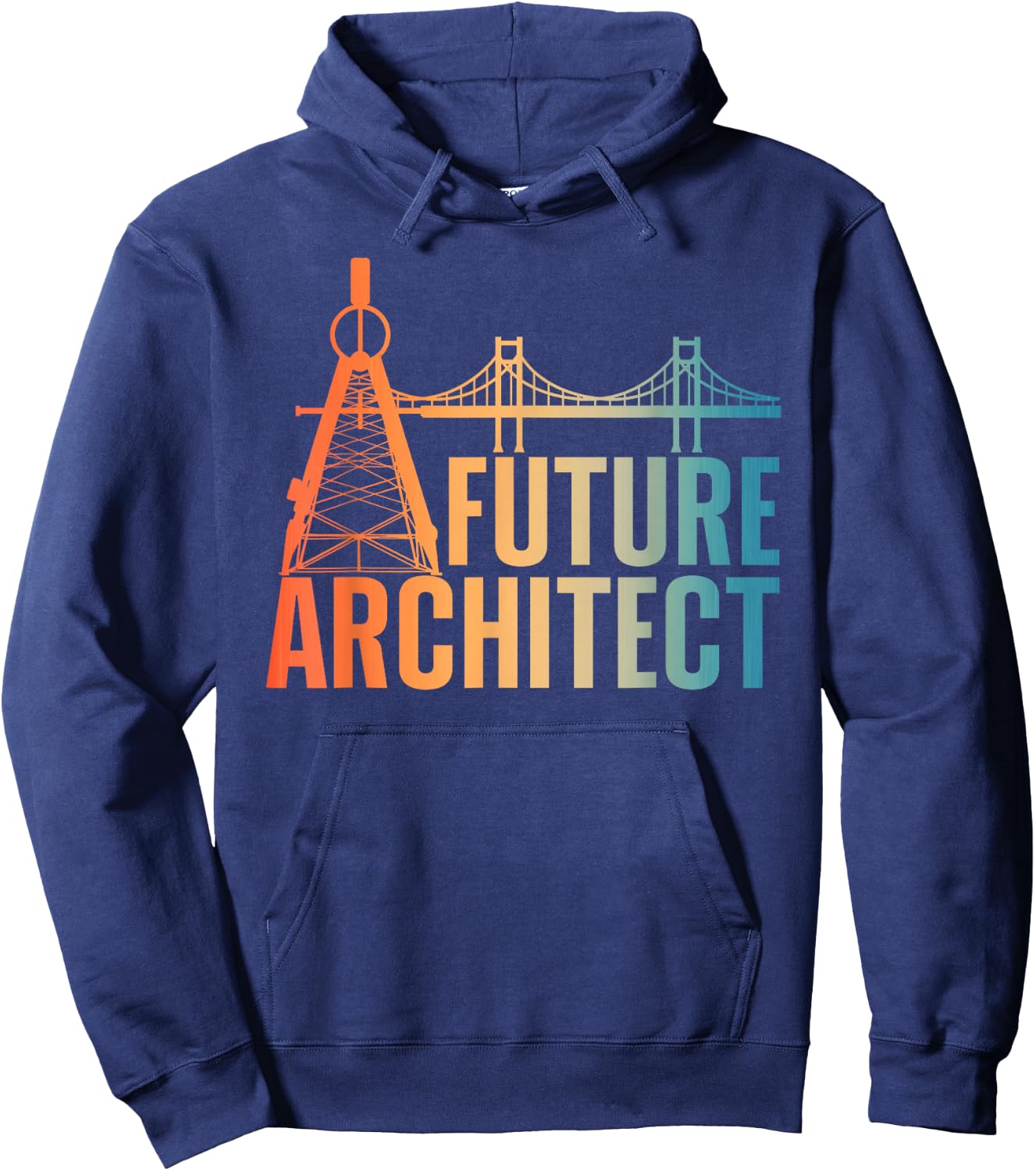 Cool Future Architect Art Boy Girl Kids Architecture Student Hoodie - Hoodie | Navy