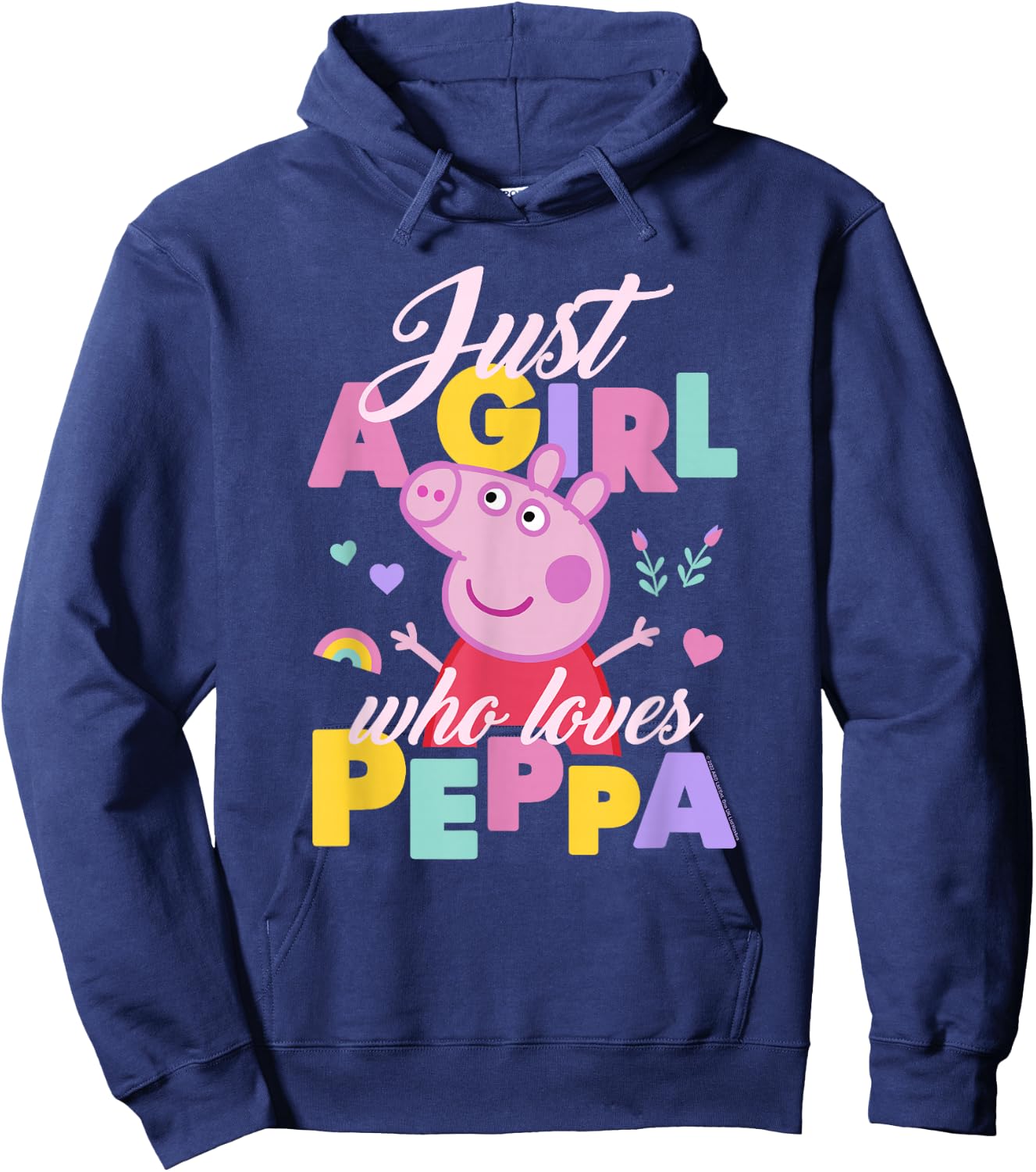 Peppa Pig Just A Girl Who Loves Peppa Playing Cheerfully Hoodie - Hoodie | Navy