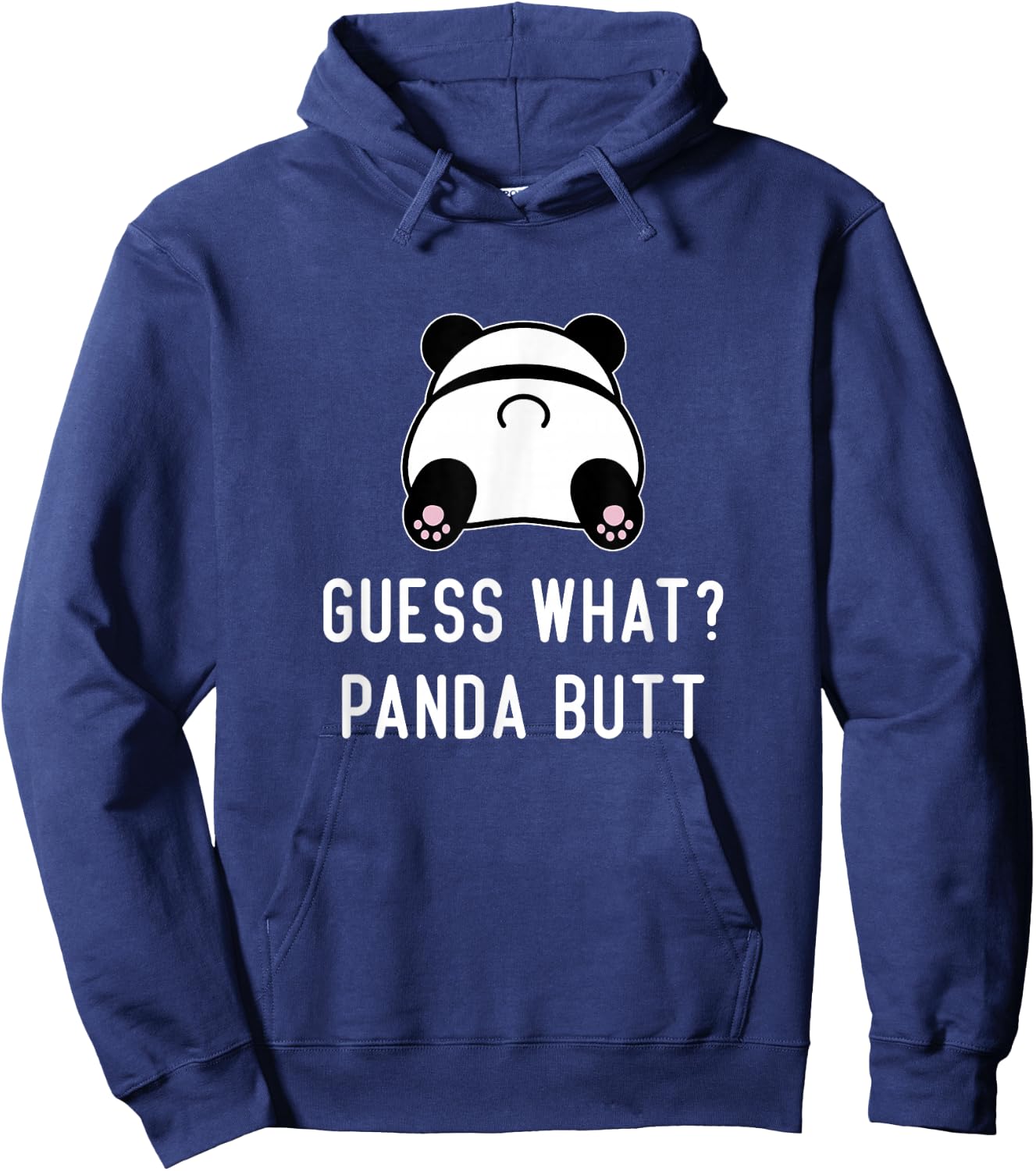 Funny Panda Guess What Panda Butt Women Cute Girls Panda Hoodie - Hoodie | Navy