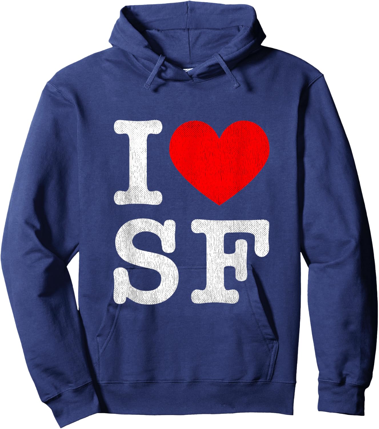 I Heart SF Frisco Souvenir I Love San Francisco Hoodie - Hoodie | Navy