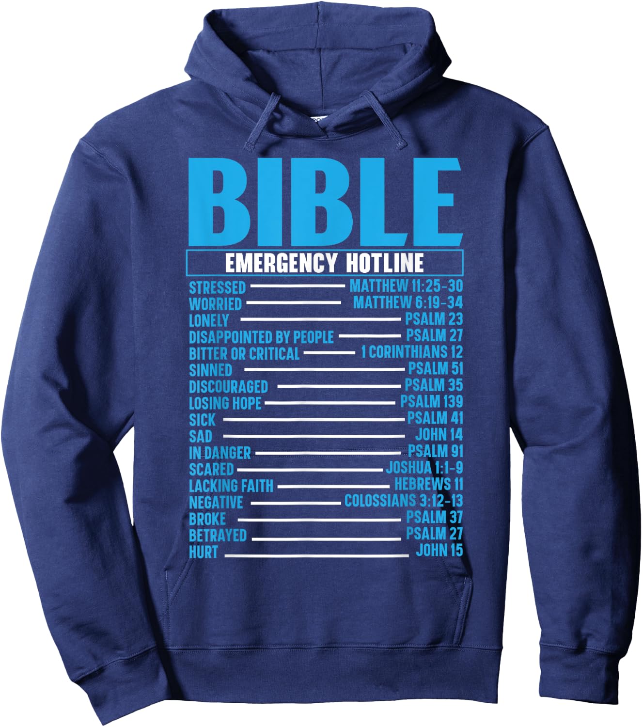 Bible Reader Religious Pastor Scripture Christian Believer Hoodie - Hoodie | Navy