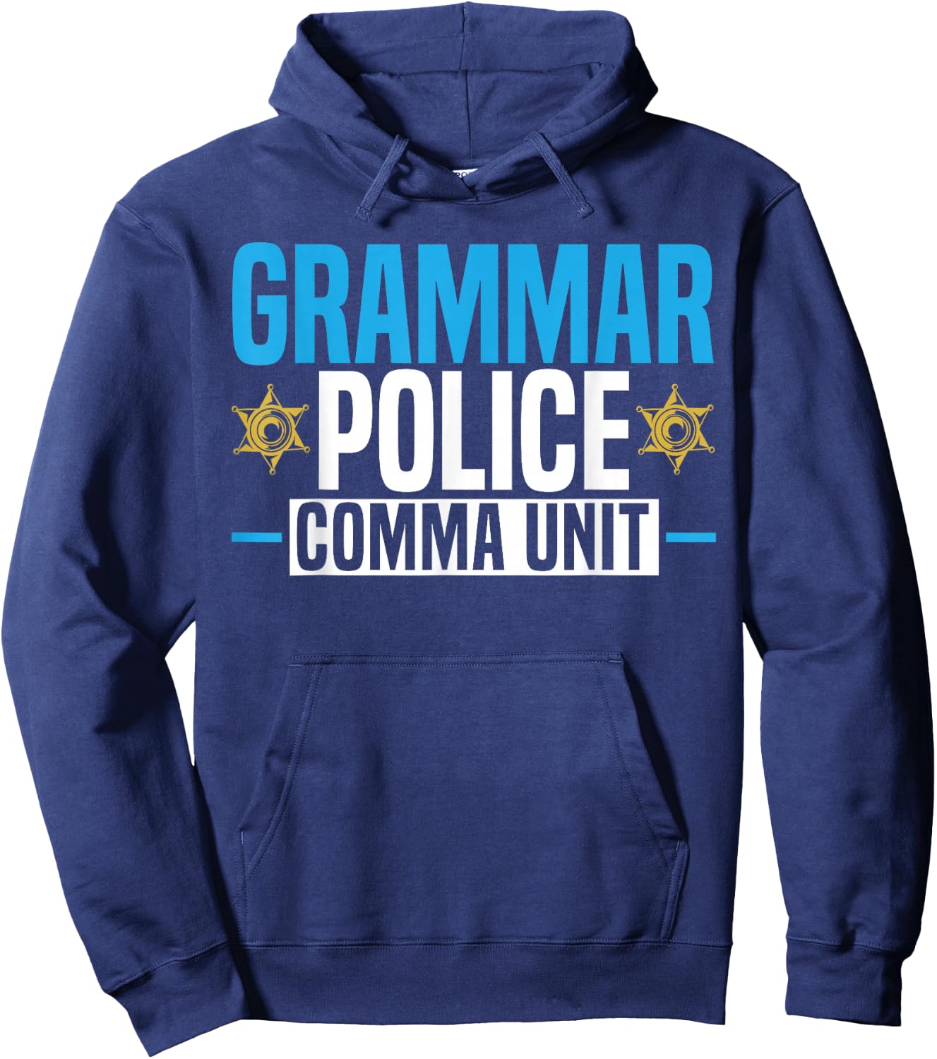 Grammar Police Comma Unit English Teacher Grammar Teacher Women Hoodie - Hoodie | Navy