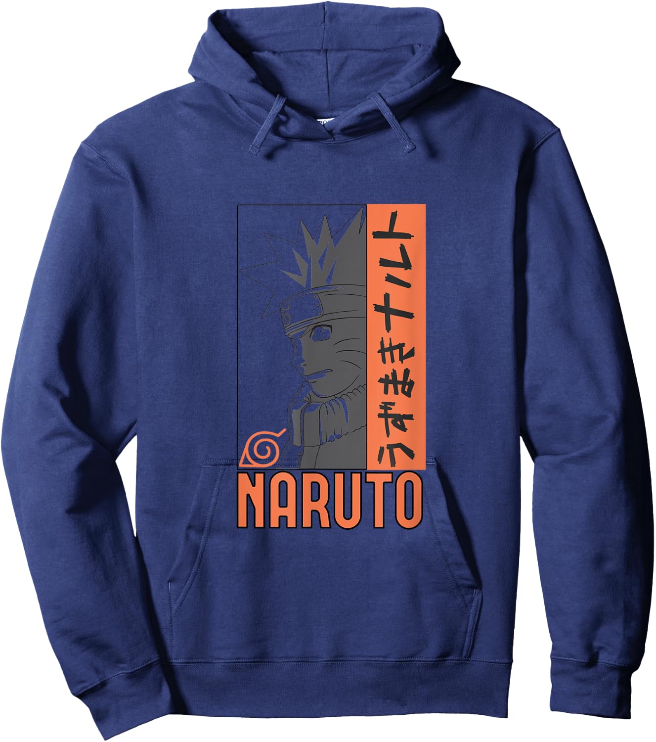 Naruto Classic Character Line Art Hoodie - Hoodie | Navy