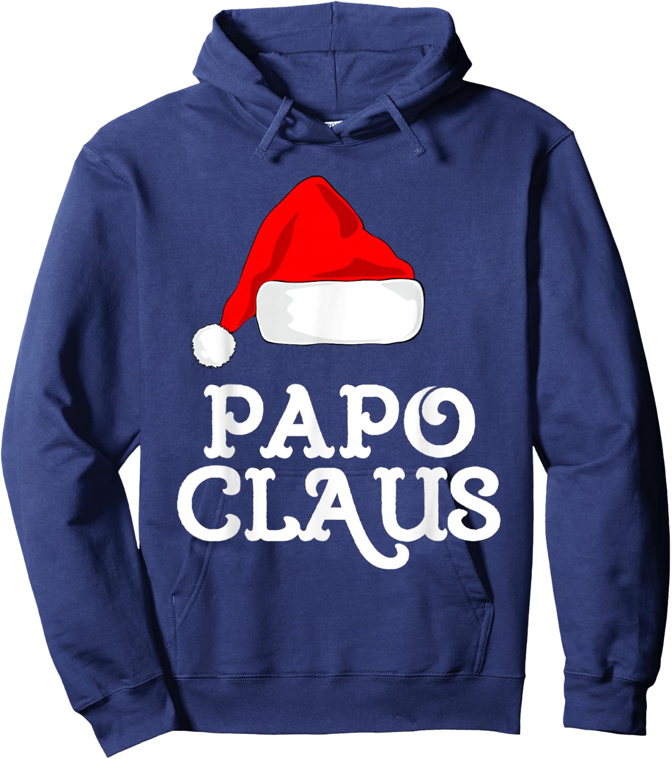 Family Papo Claus Christmas Santa's Hat Pajama Matching Hoodie - Hoodie | Navy