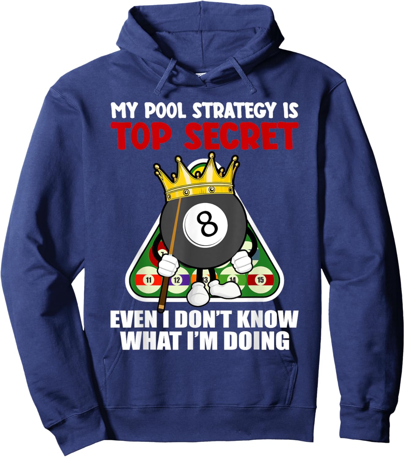 Funny Billiards Art Women Billiards Pool Players Hoodie - Hoodie | Navy