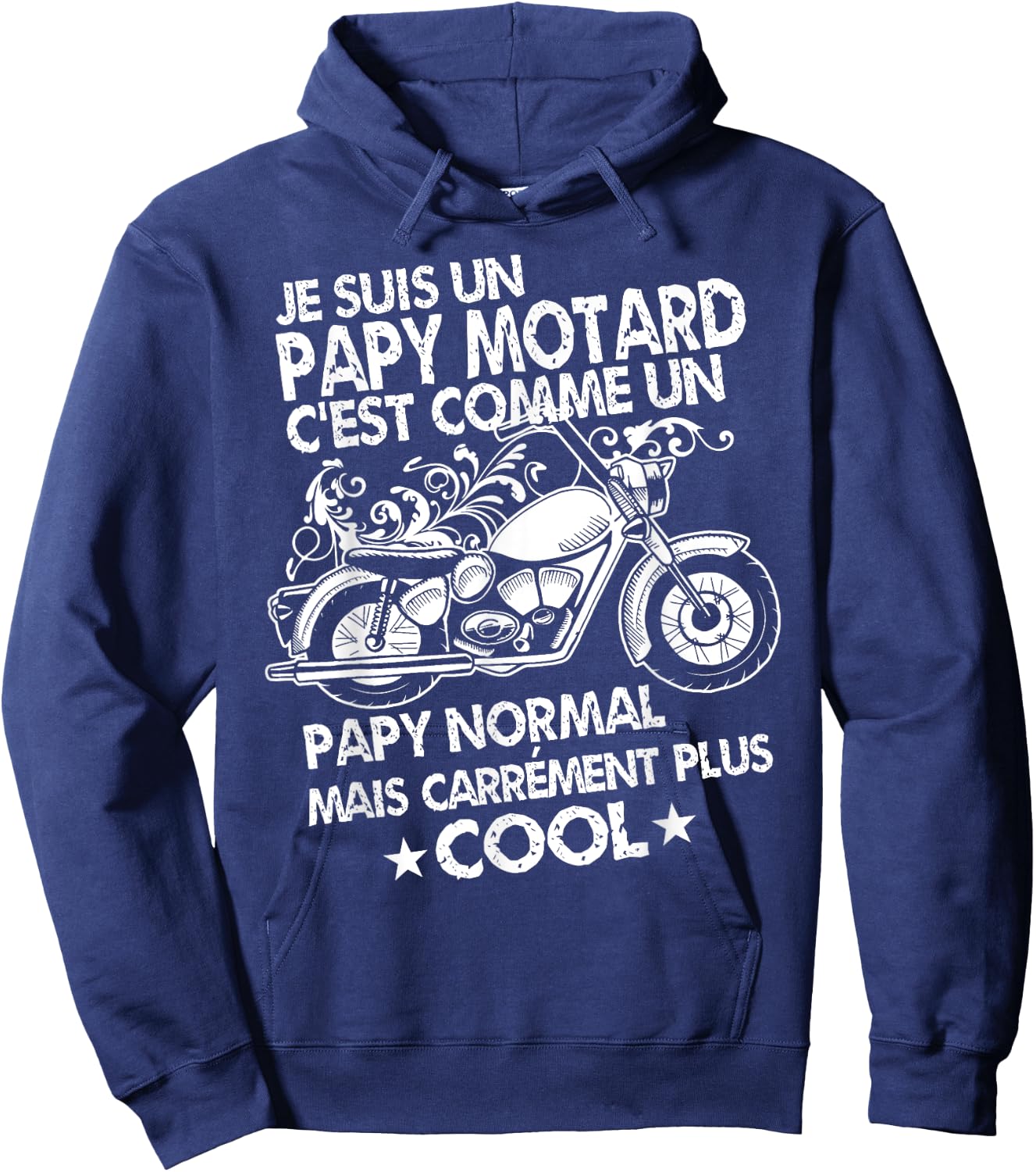 Papy Motard Gift for Motorcycle Papy Cool Hoodie - Hoodie | Navy
