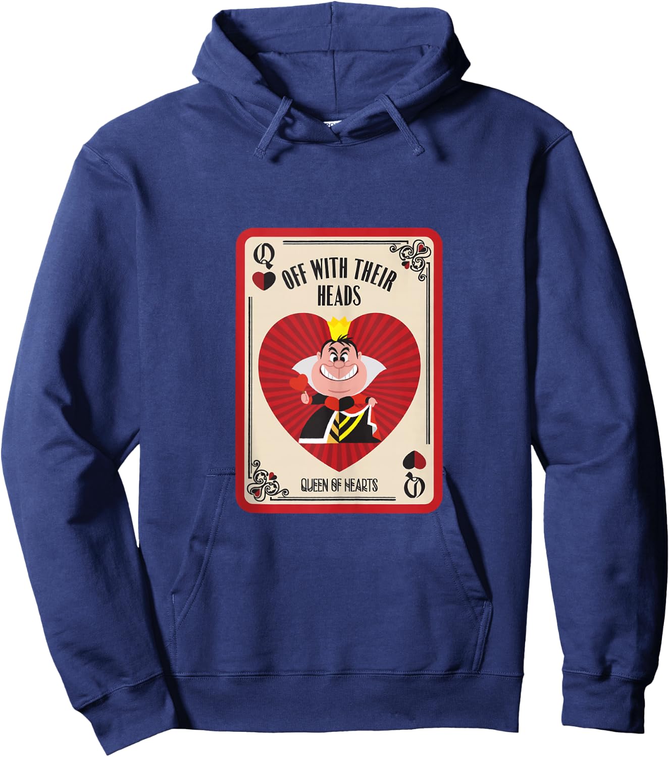 Disney Villains The Queen of Hearts Off with Their Heads Hoodie - Hoodie | Navy