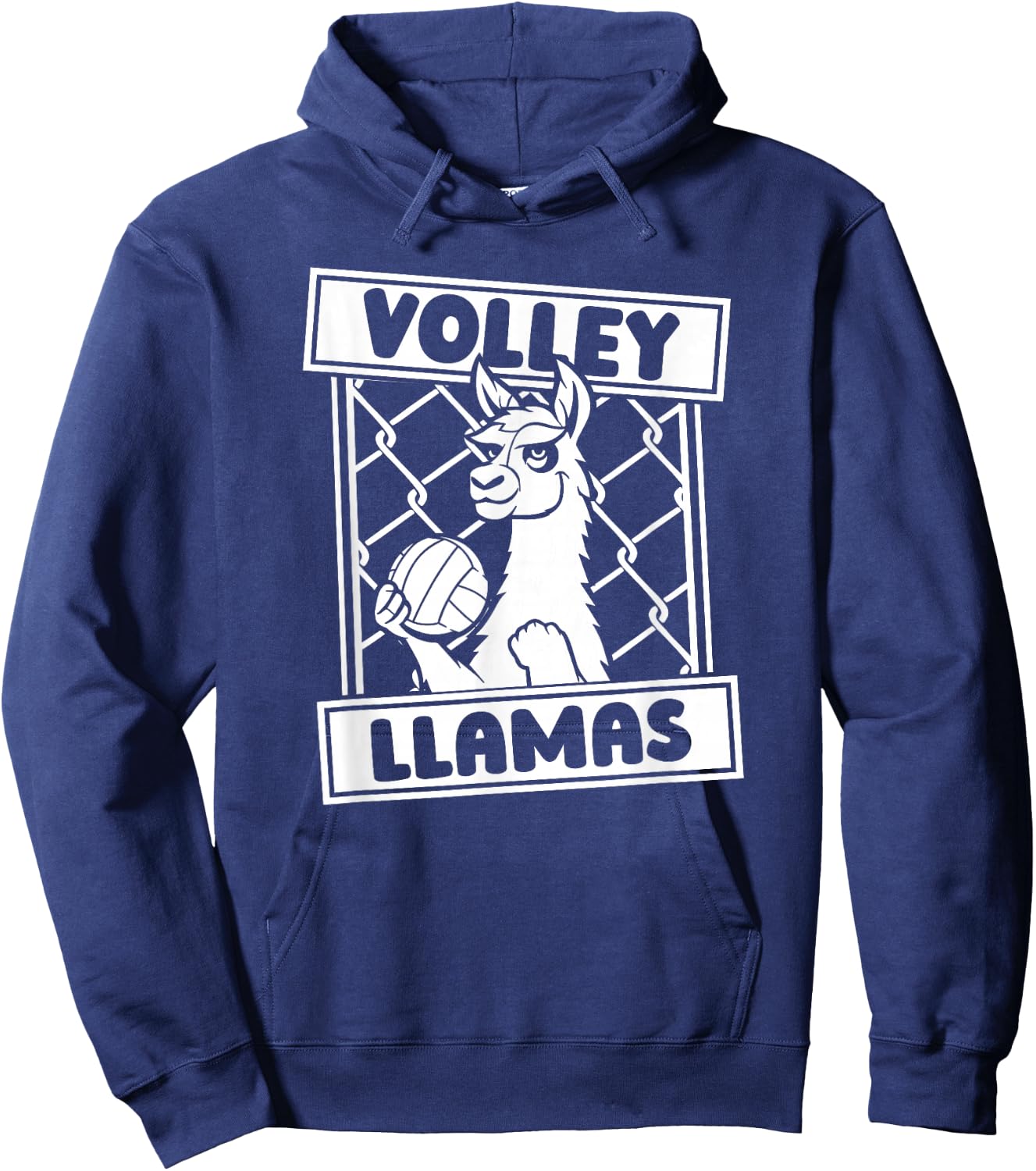 Volleyball Llama Vball - Beach Volley Llamas Hoodie - Hoodie | Navy