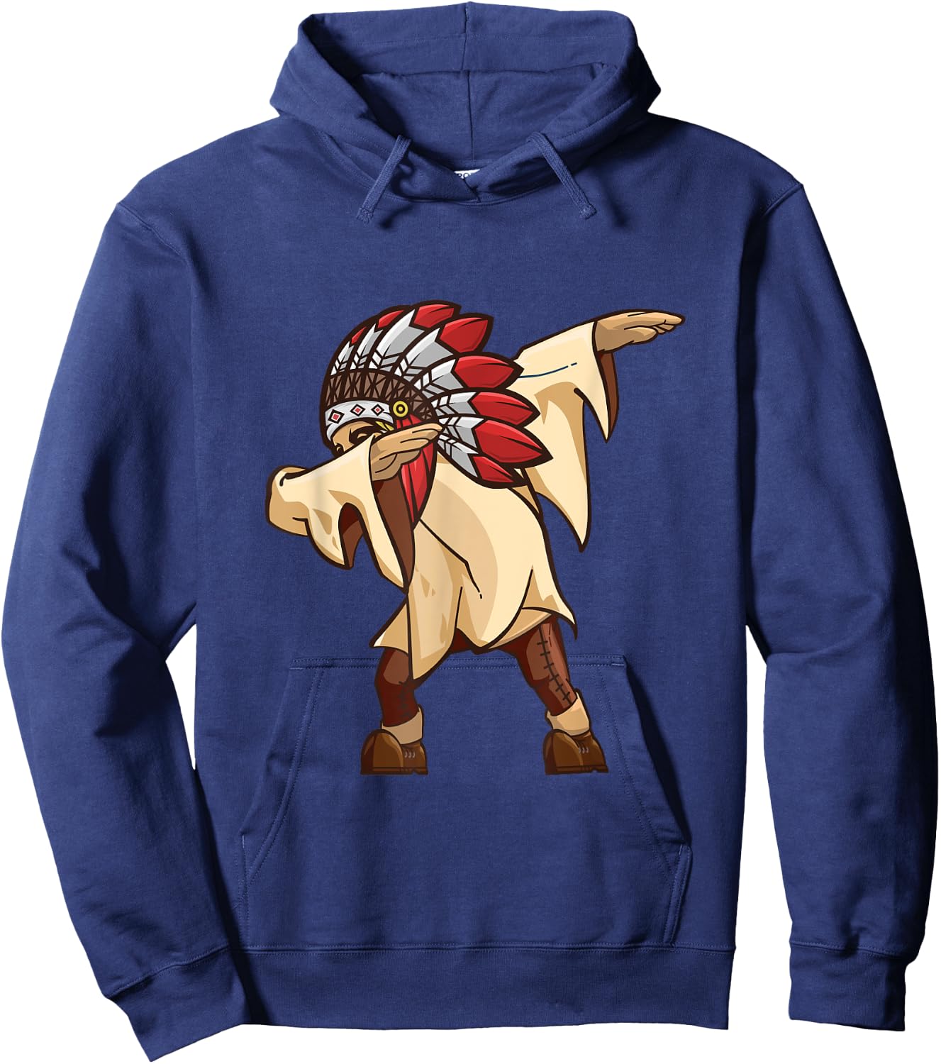 Dabbing Indian Chief Native Indigenous Dab Dance Hoodie - Hoodie | Navy