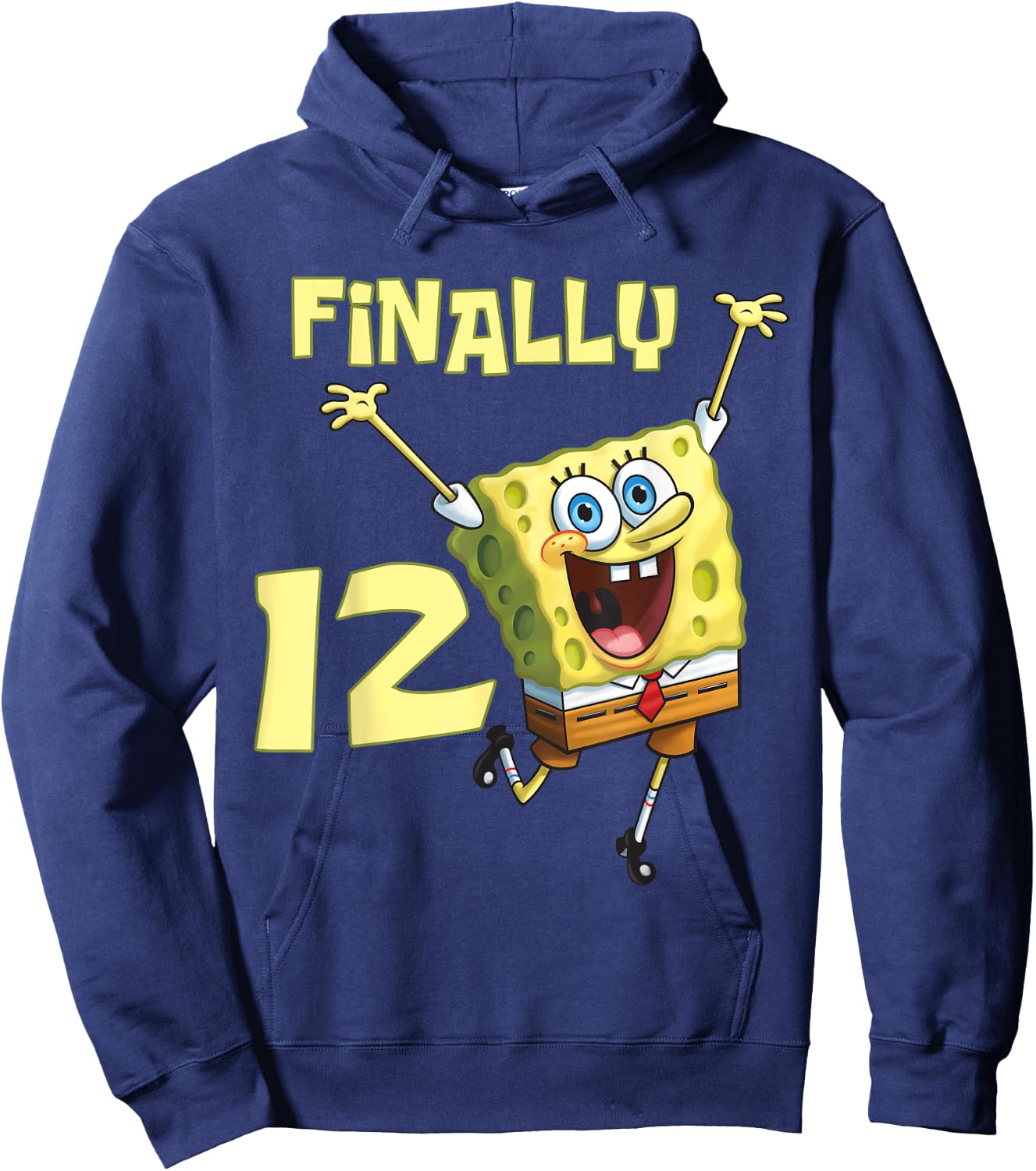 Mademark x SpongeBob SquarePants - Original SpongeBob Square Pants - 12th Birthday. Finally 12. Hoodie - Hoodie | Navy