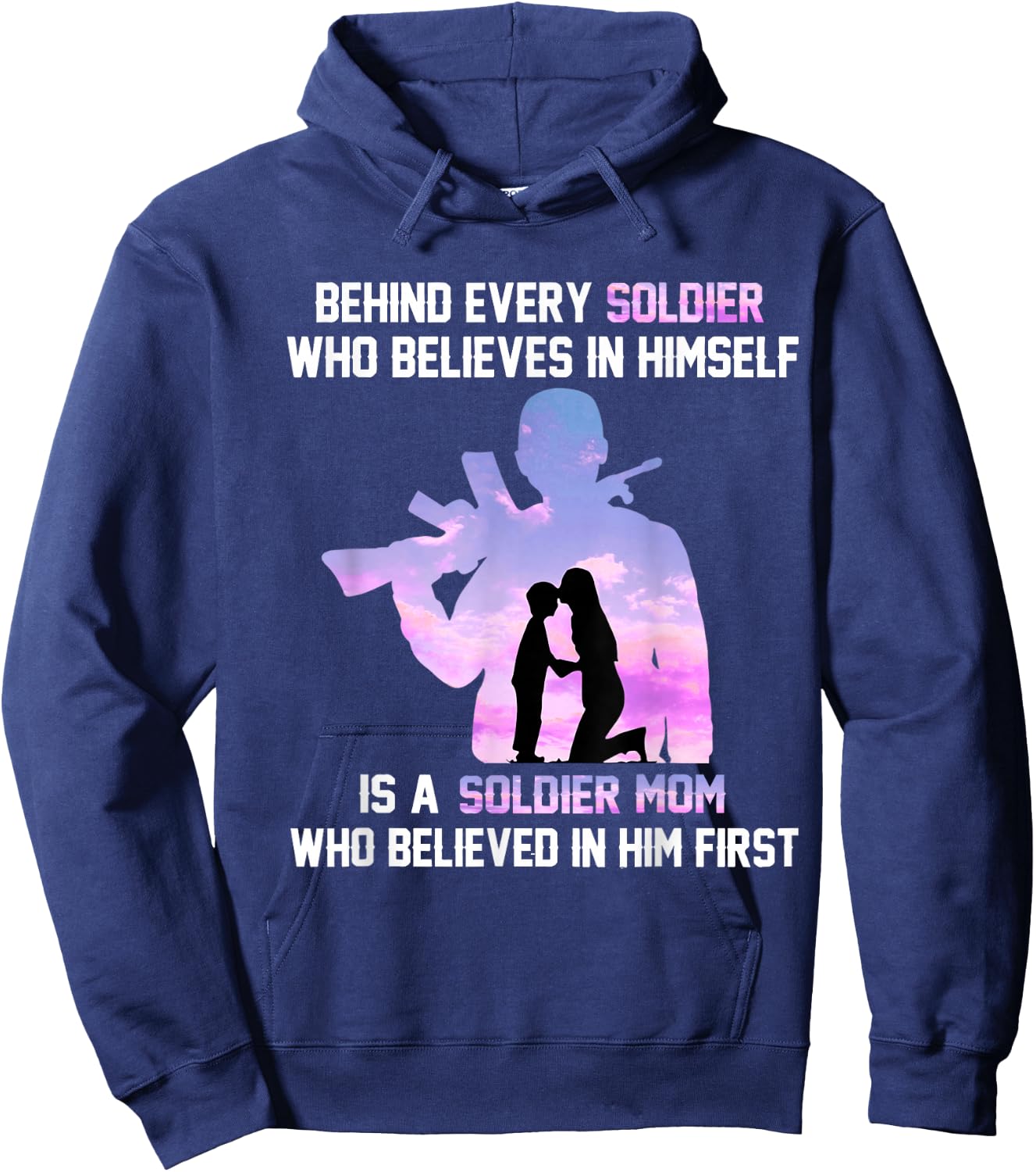 Proud Army Mom of Every Soldier Hero Hoodie - Hoodie | Navy