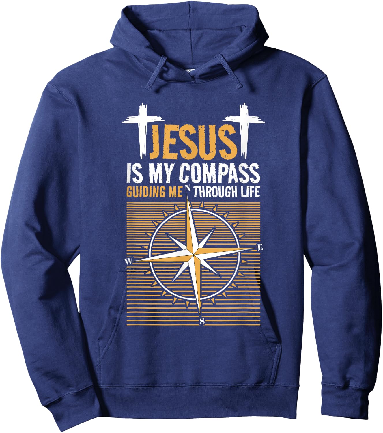 Jesus Is My Compass Guiding Me Through Life, Christian Faith Hoodie - Hoodie | Navy