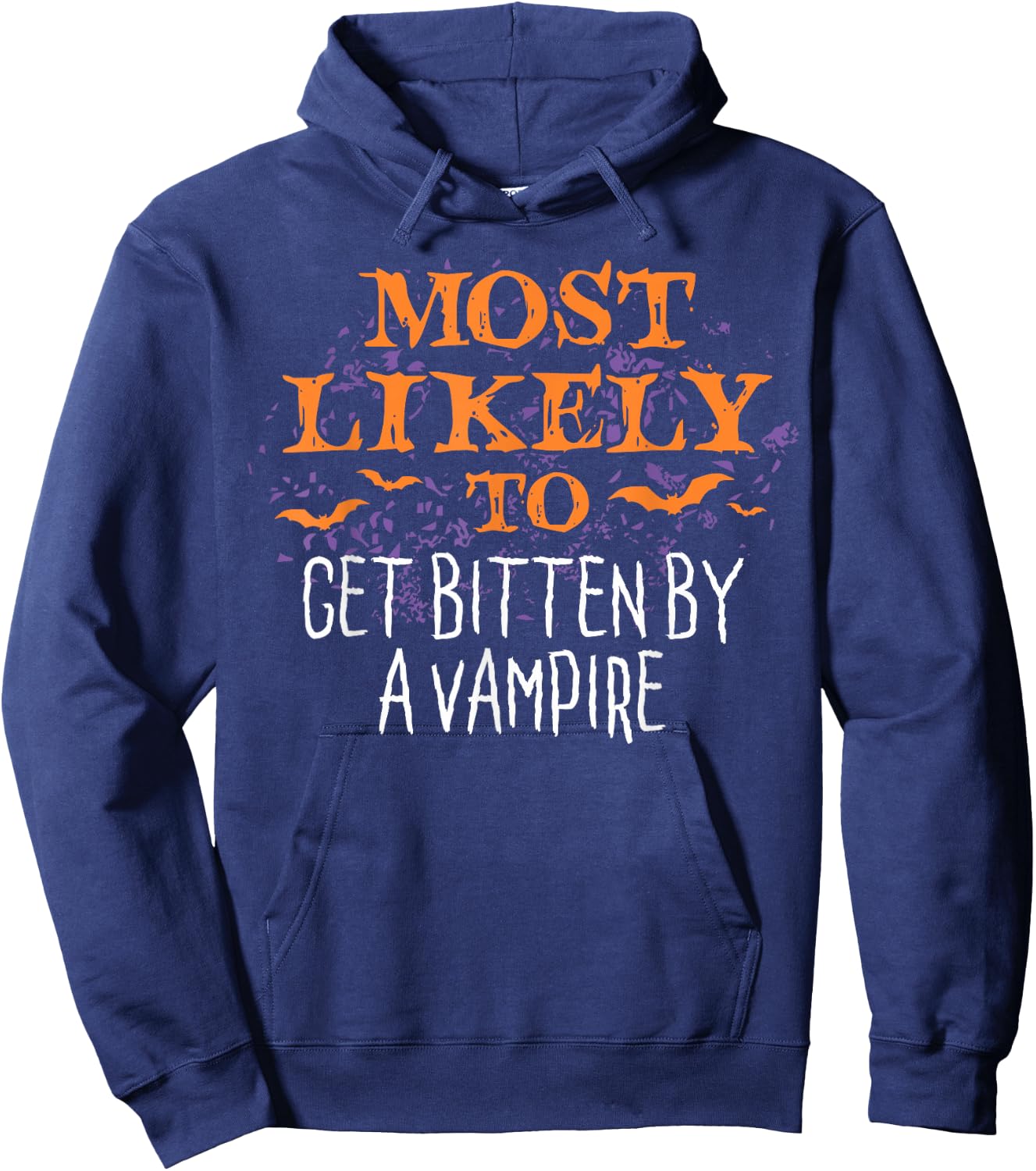 Most Likely To Halloween Get Bitten By A Vampire Matching Hoodie - Hoodie | Navy