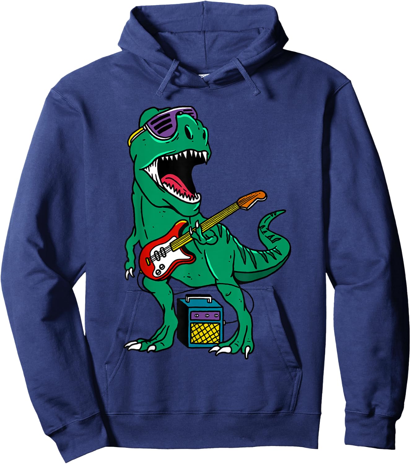 Dinosaur Rock'n Roll Dino Rock, Rocking Dinosaur Rock Bands Hoodie - Hoodie | Navy