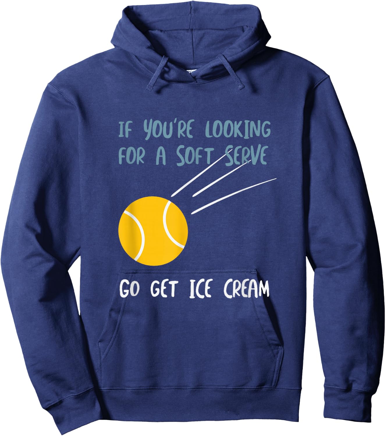 Funny Tennis soft serve Pun for Tennis Player Hoodie - Hoodie | Navy
