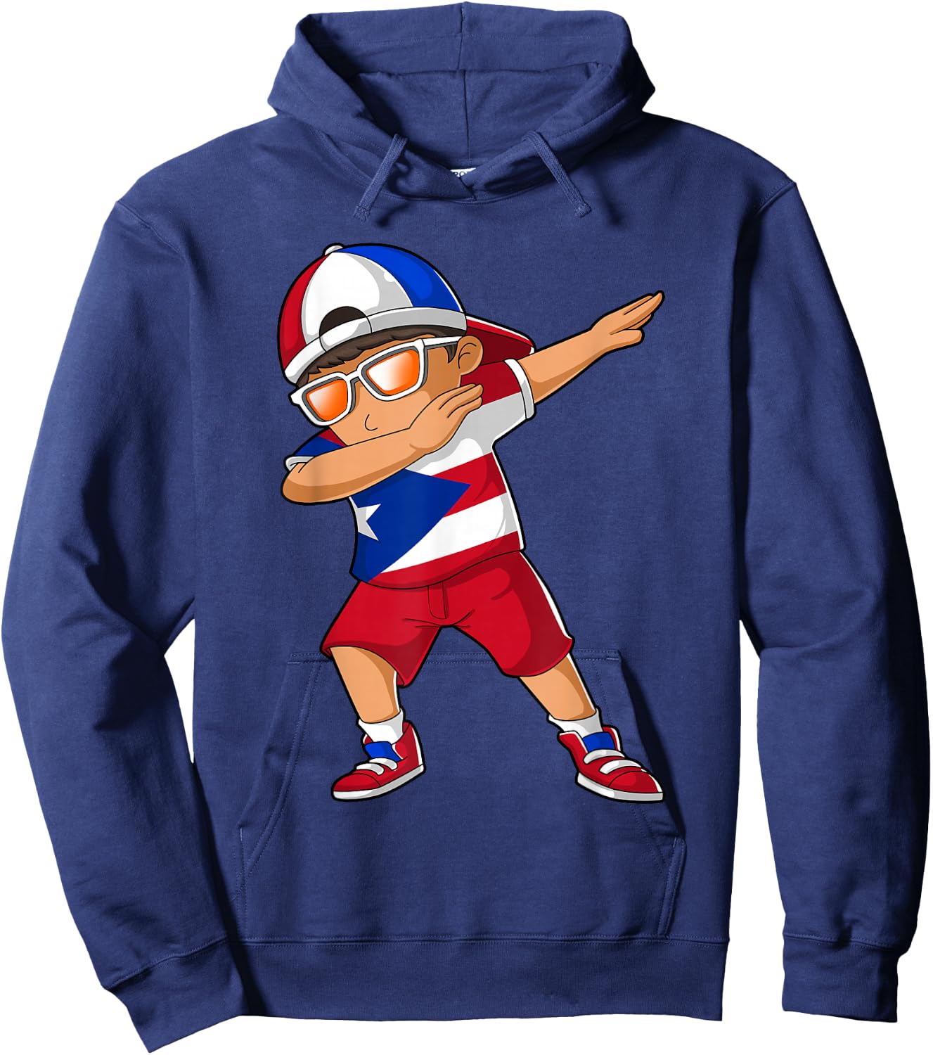 Puerto Rican Boy Puerto Rico Kid Patriotism Roots Heritage Hoodie - Hoodie | Navy