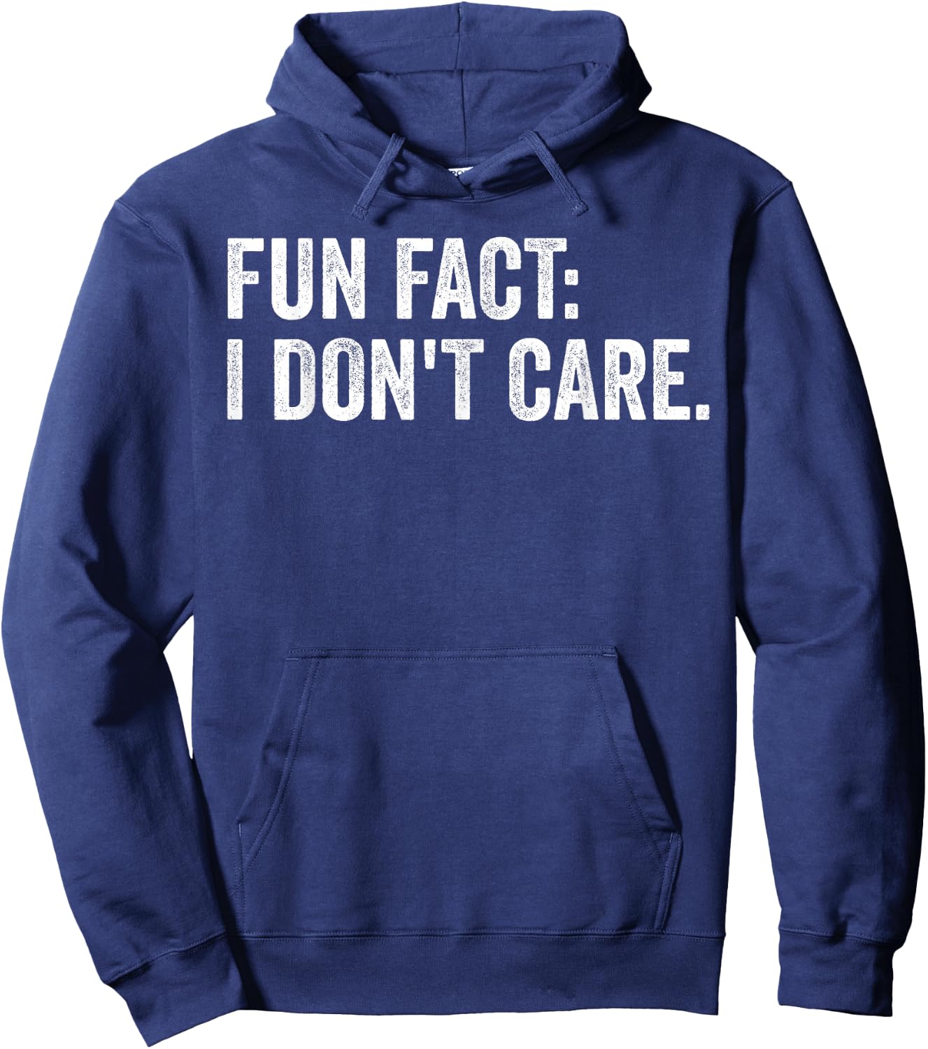 Fun Fact: I Don't Care.Women Men Funny Saying Sarcastic Hoodie - Hoodie | Navy