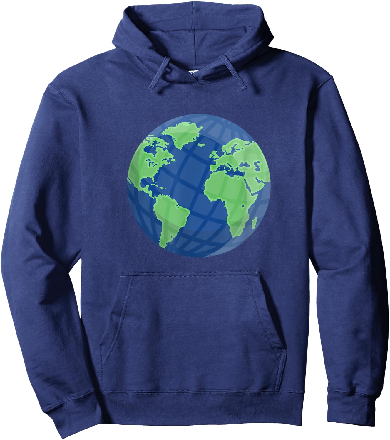 Globe World Map Earth Blue Green Design - World Geography Hoodie - Hoodie | Navy
