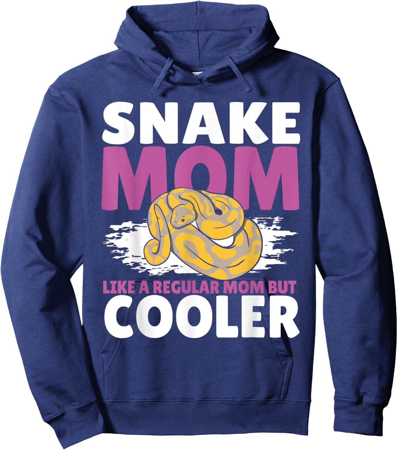 Snake Mom Like A Regular Mother Serpent Python Reptile Hoodie - Hoodie | Navy
