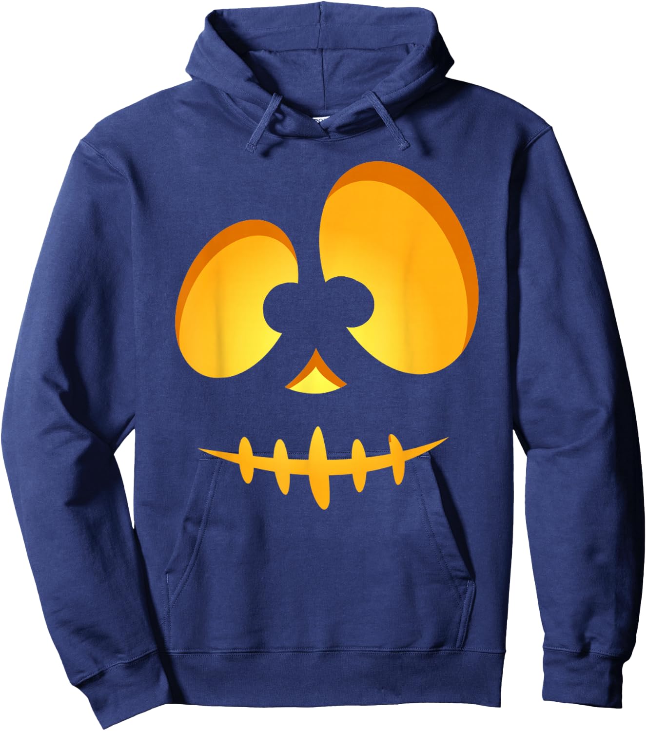 Jack O Lantern Scary Carved Pumpkin Scull Halloween Costume Hoodie - Hoodie | Navy