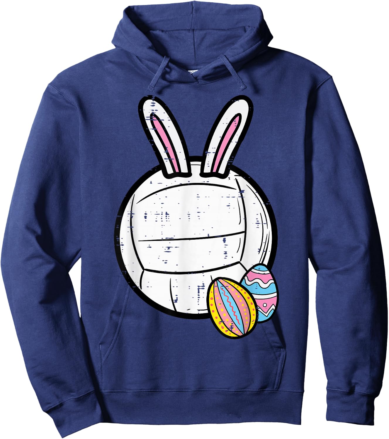 Easter Volleyball Bunny Sports Player Women Girls Teens Men Hoodie - Hoodie | Navy