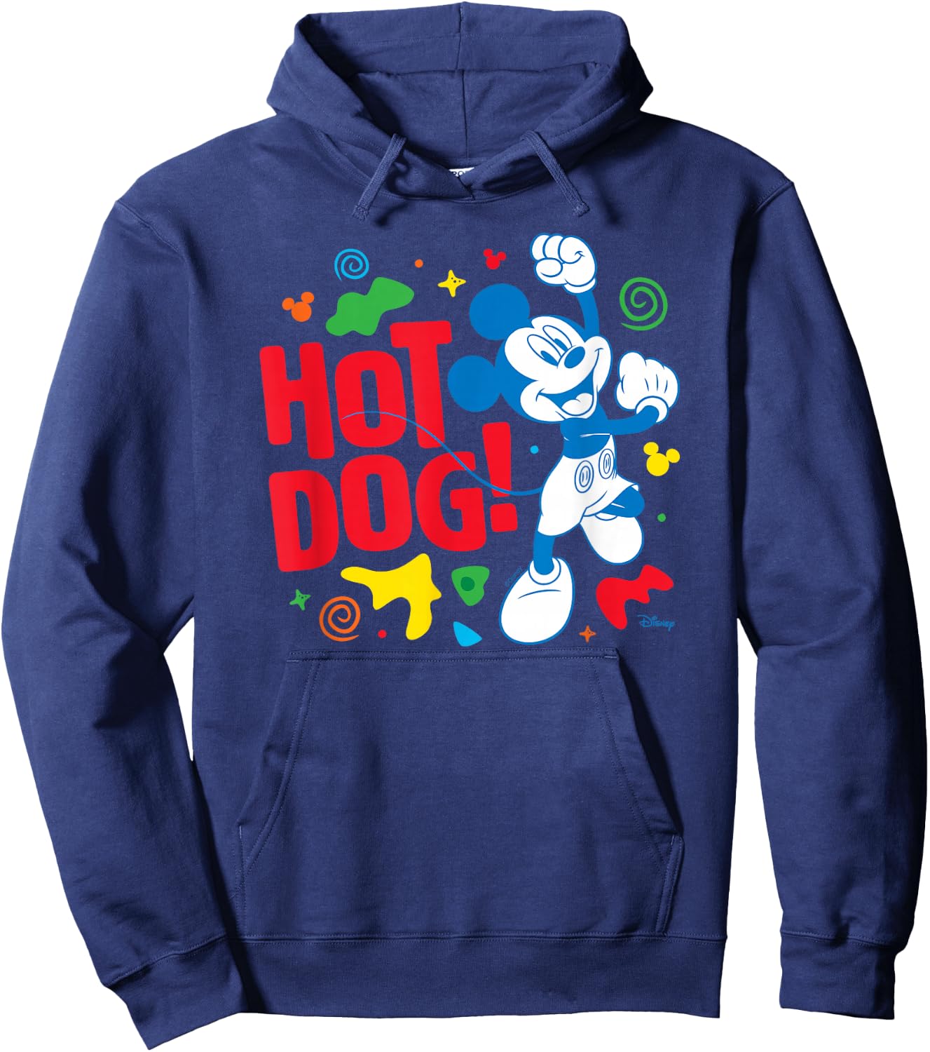 Mickey & Friends- Hot Dog Mickey Hoodie - Hoodie | Navy